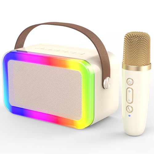 Beige 1 mic -Rainbow lights