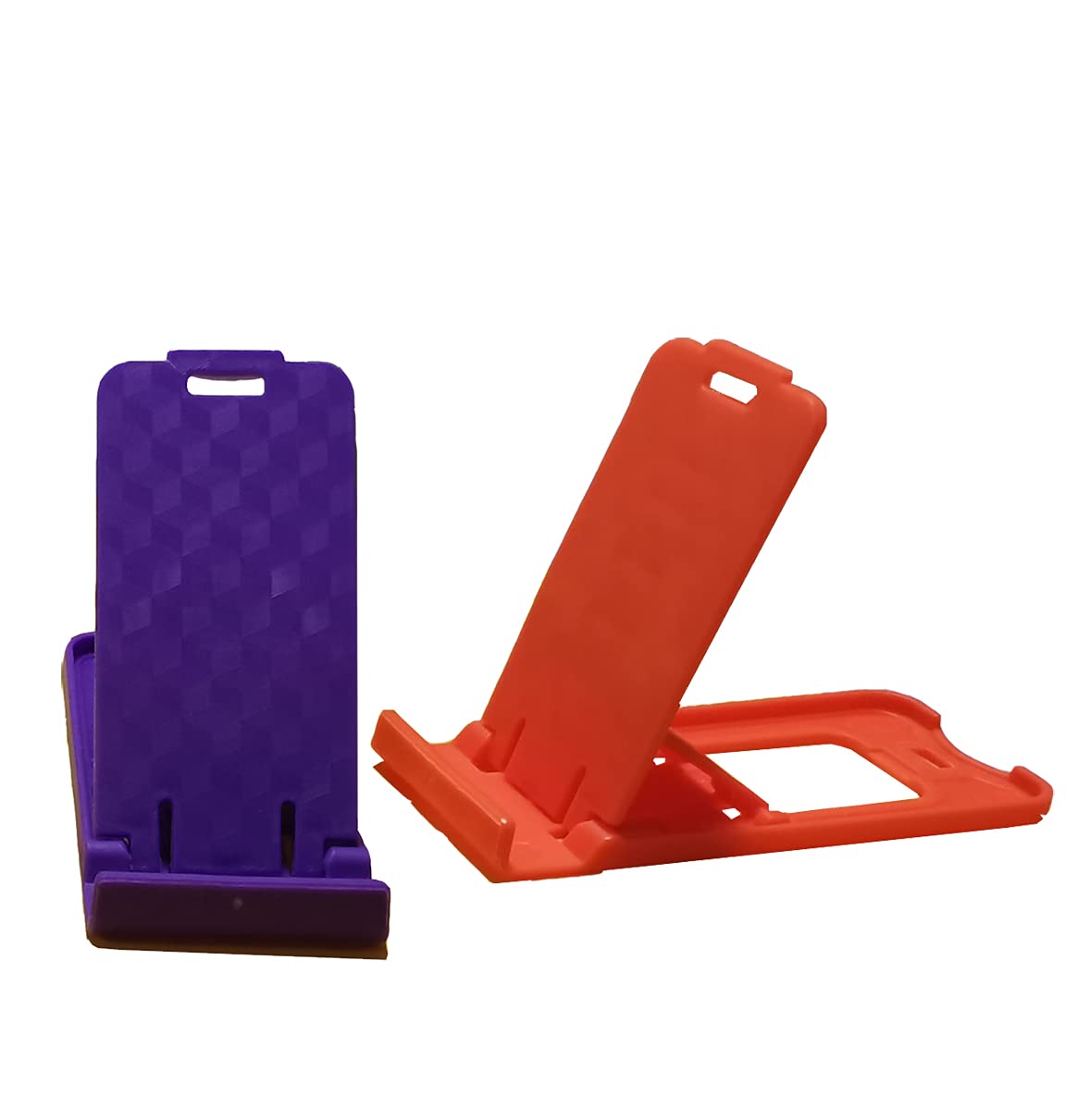 CooKuuEud Adjustable Multi-Angle Phone Stand & E-Reader Holder - Portable Phone Clip for Desk, Bed, Car & Travel (2 Random Colors) - Perfect for Hands-Free Viewing, Reading, and Video Calls