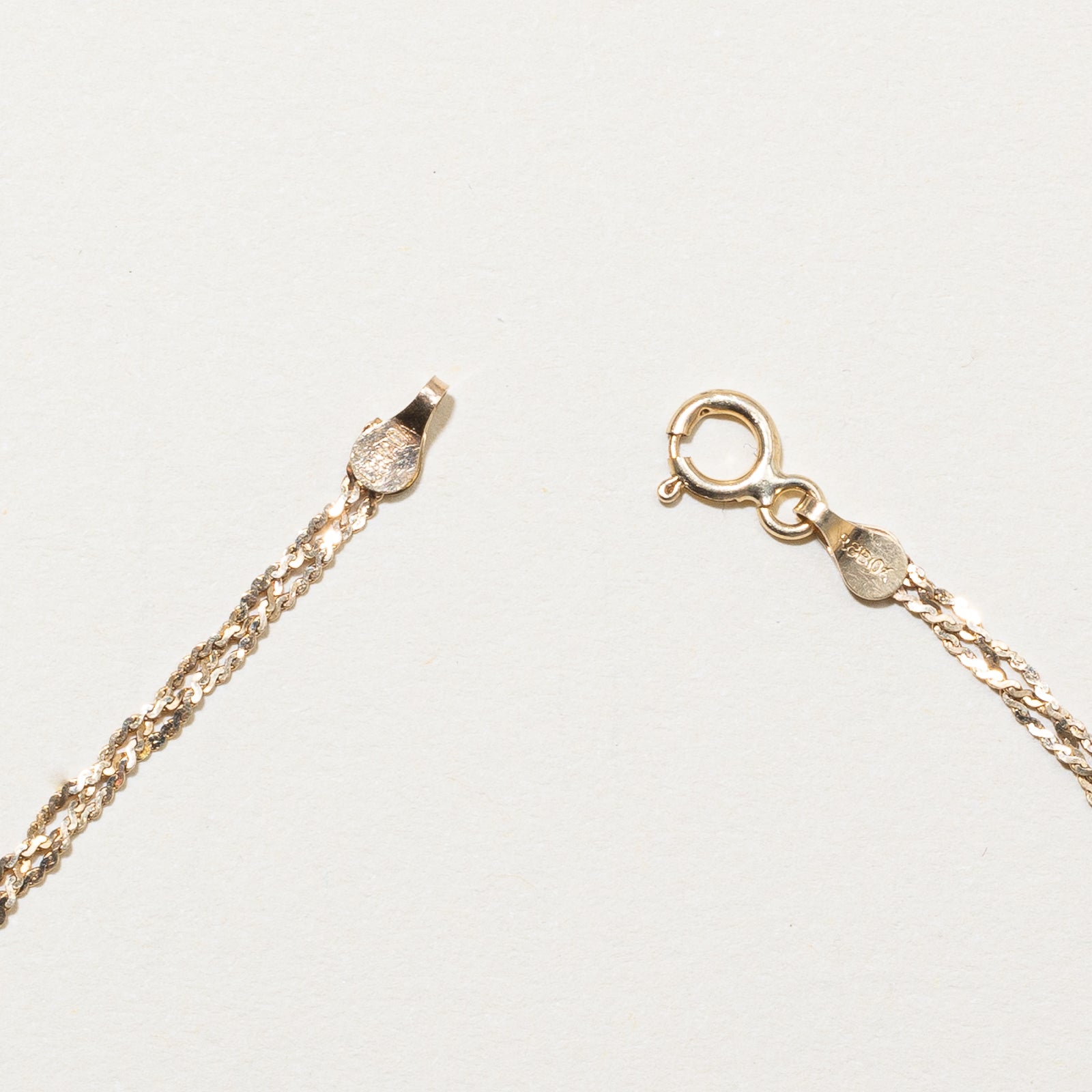 10K Yellow Gold Braided S Link Chain Bracelet - 1.62mm Thin Delicate Jewelry for Women - 7 Inch Adjustable Wristband for Everyday Wear, Gift Giving & Special Occasions