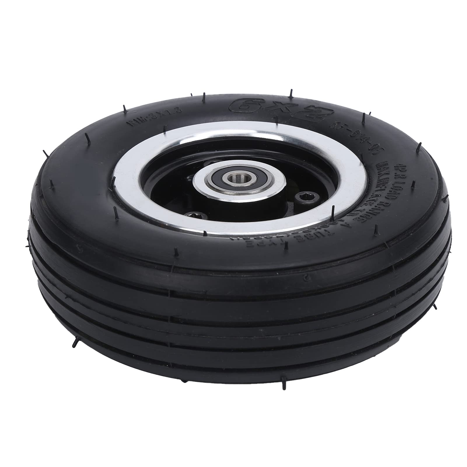 **6 Inch Electric Scooter Tires - Solid Rubber Replacement Wheels with Alloy Rim Set | Durable & Smooth Ride for Commuting, Leisure & Urban Travel**
