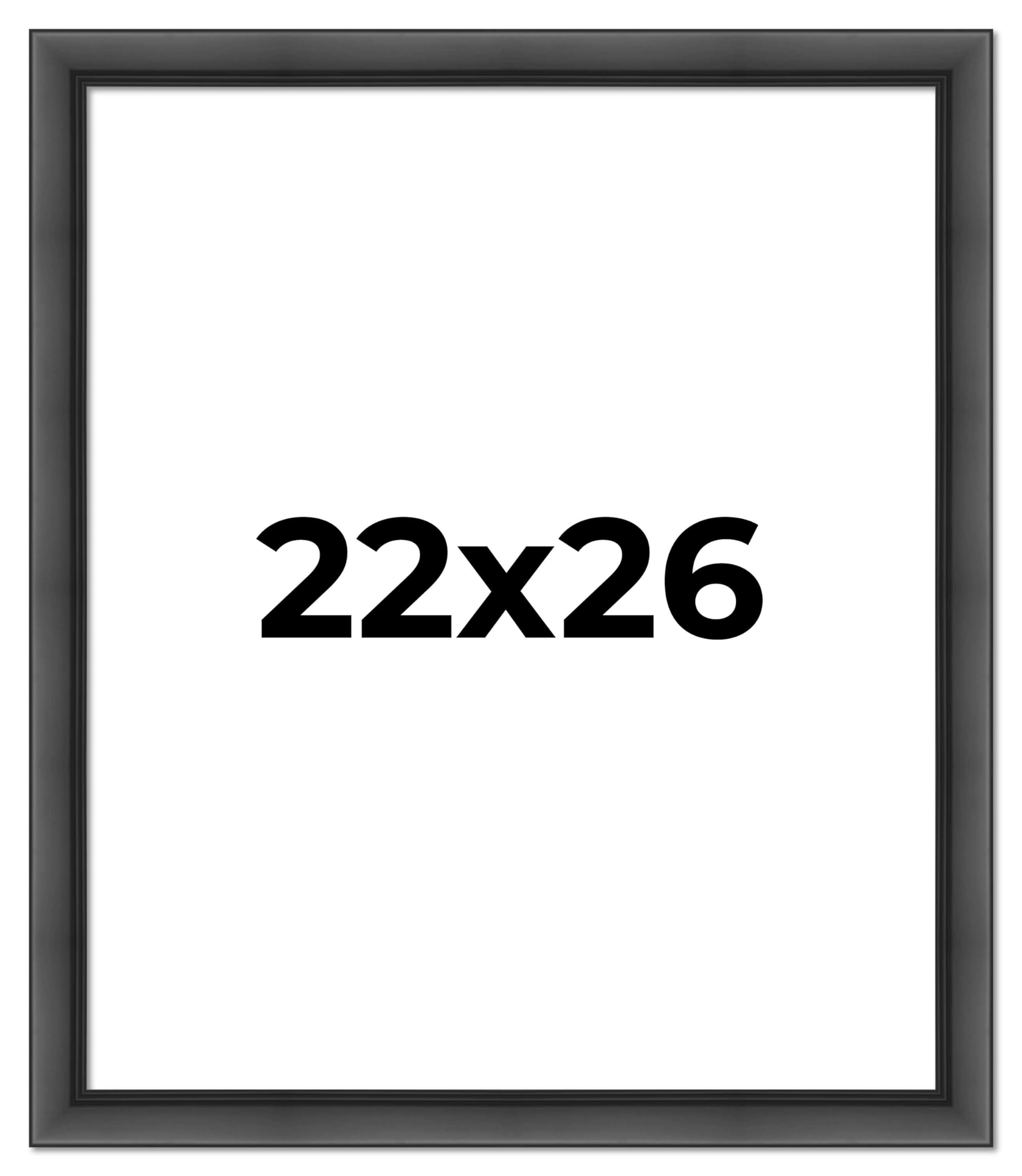 22x26 Inch Black Solid Wood Picture Frame - 1.5