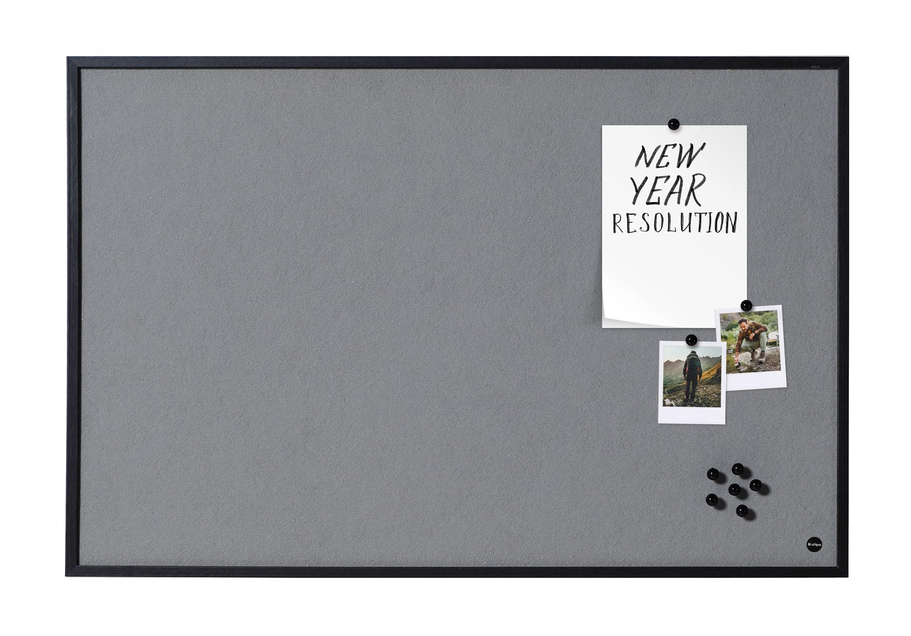 Premium Black Frame Cork Bulletin Board 15.2