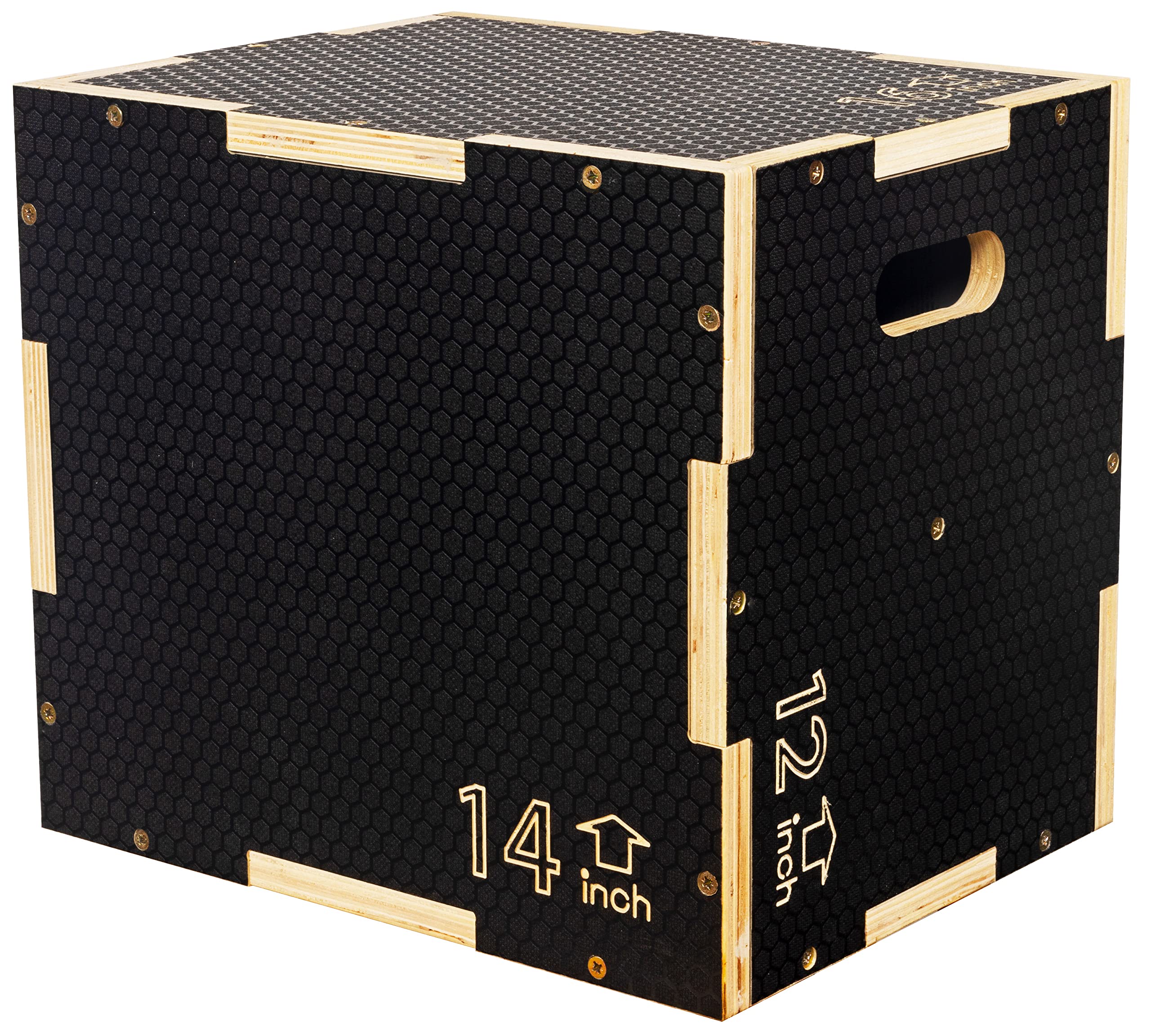 3-in-1 Non-Slip Wooden Plyo Box for CrossFit & Home Gym - Adjustable Height Plyometric Jump Box for Exercise & Training - Perfect for HIIT, Cardio & Strength Workouts