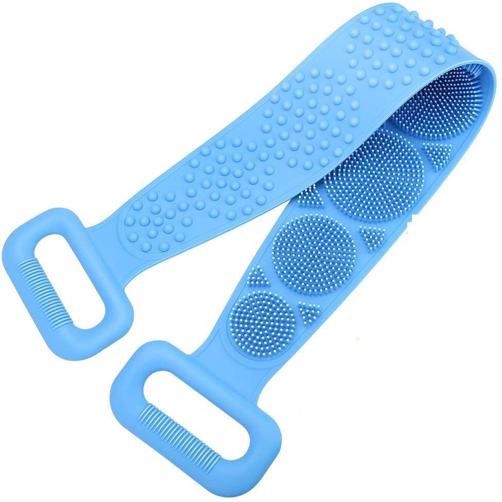Exfoliating Silicone Body Brush - Long Back Scrubber Belt for Shower & Bath | Soft Skin Care Tool for Exfoliation & Massage | Ideal for Hard-to-Reach Areas & Spa Days
