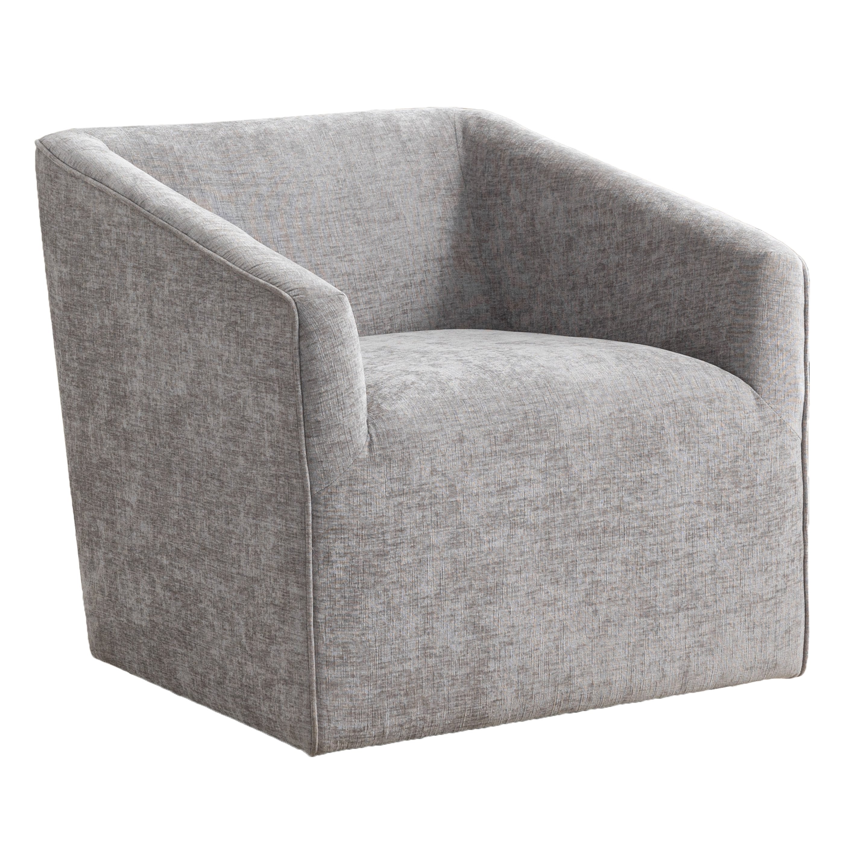Roundhill Furniture Modern Upholstered Barrel Swivel Armchair - 360° Rotation, Comfortable Lounge Chair for Living Room, Office, or Reading Nook
