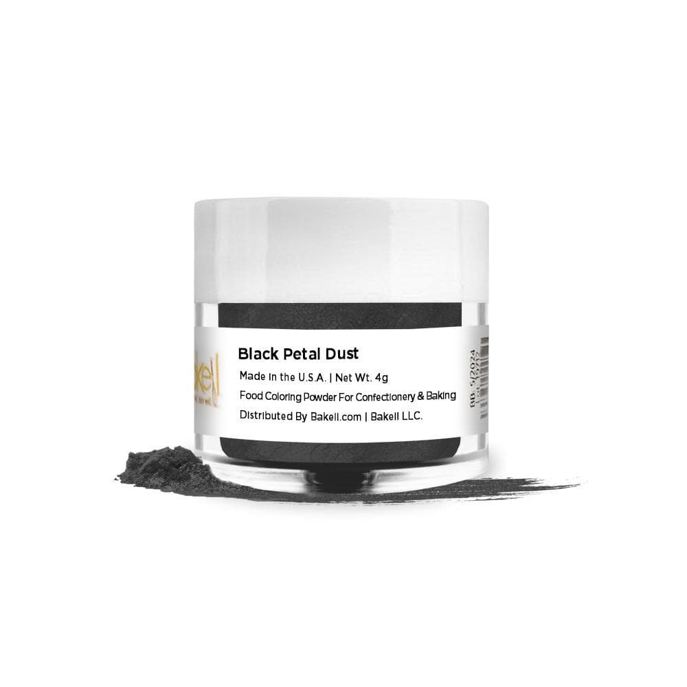Black Petal Dust - 4 Gram Jar for Cake Decorating, Sugar Flowers & Edible Art - Perfect for Bakers & DIY Wedding Cakes