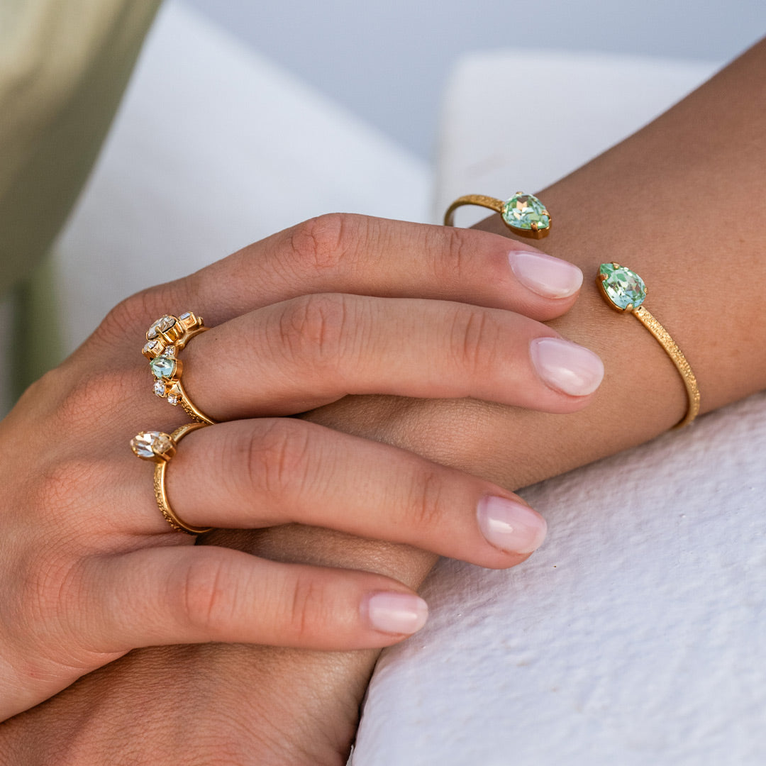 Petite Navette Ring - Dainty Light Silk Jewelry for Women | Elegant Everyday Wear & Special Occasions
