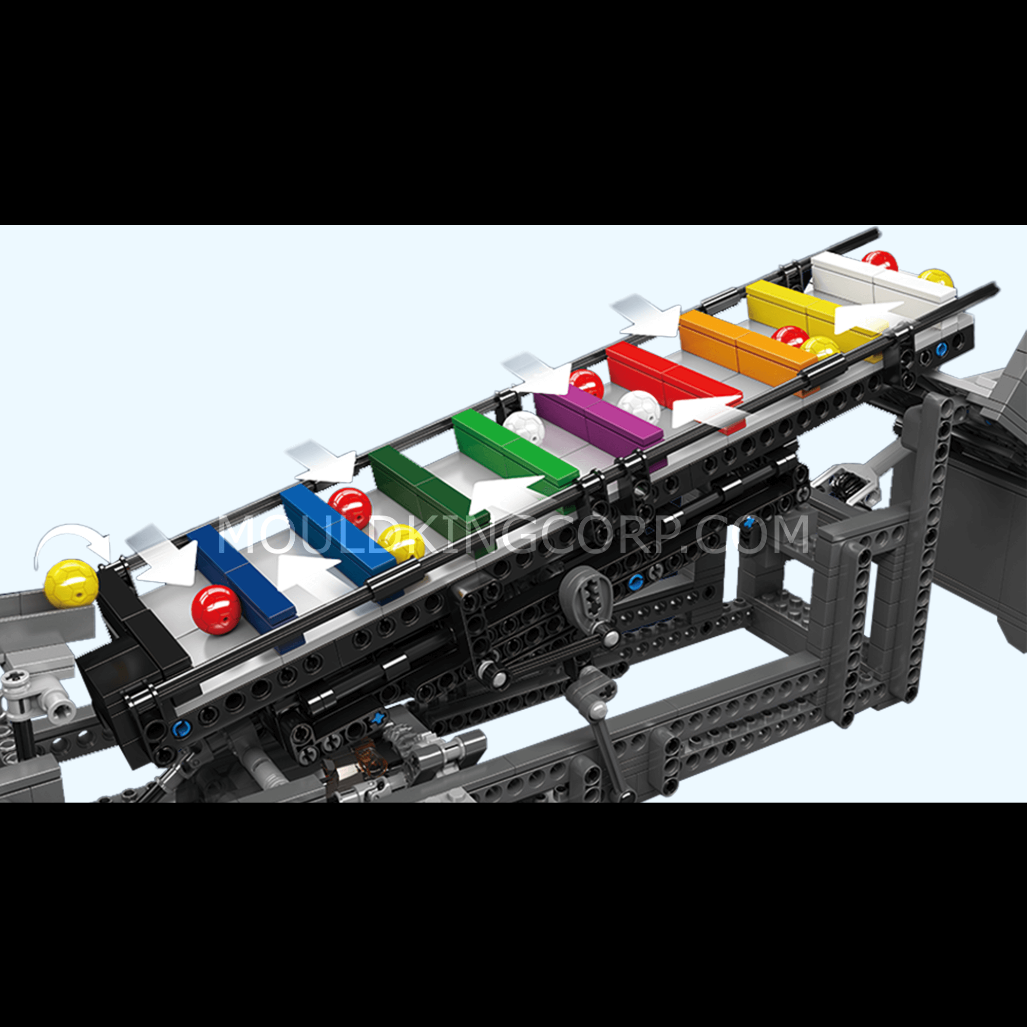 MOULD KING 26009 Motorized Rainbow Stepper II Building Set - 1,281 PCS STEM Educational Toy for Kids & Adults | Creative DIY Engineering Kit for Birthday Gifts & Home Decoration