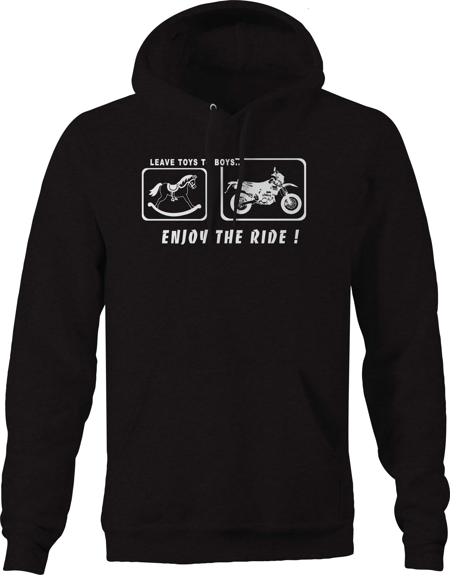 Premium Men's Dirt Bike Hoodie - Black Motorcycle Riding Sweatshirt for Off-Road Adventures & Casual Wear