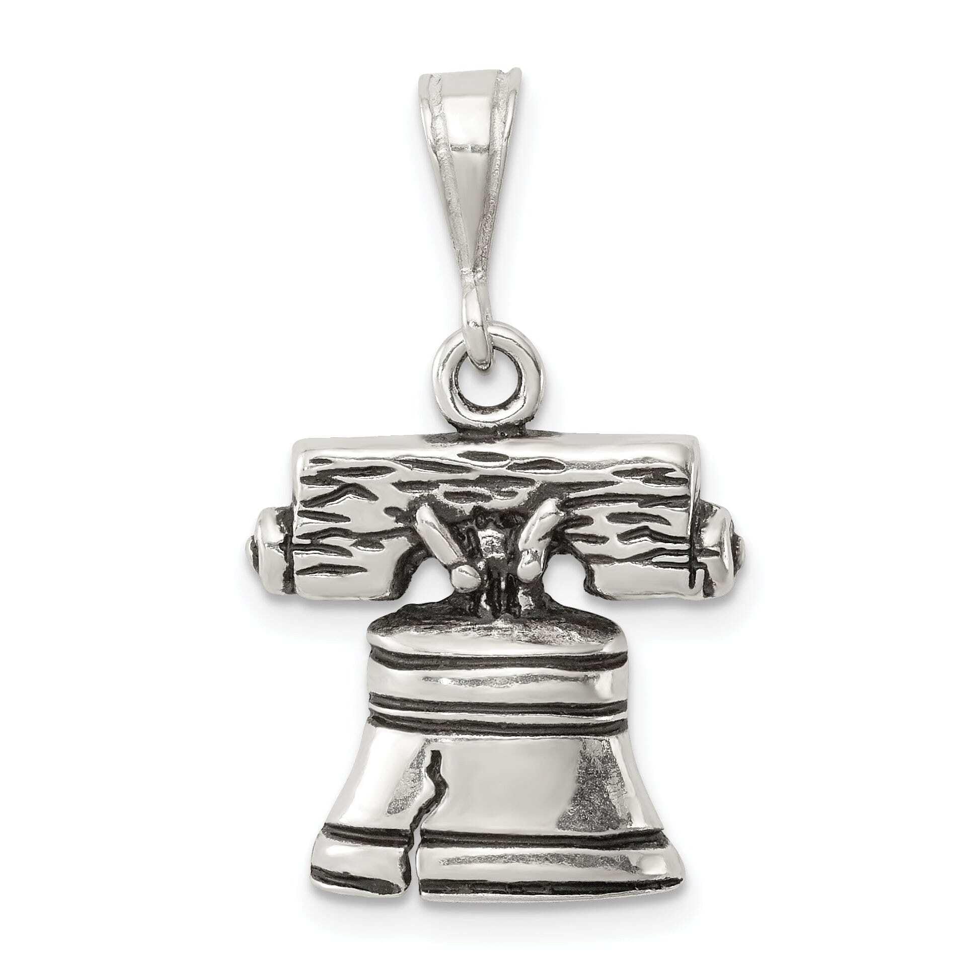 Antiqued Solid Sterling Silver Bell Charm - Handmade Jewelry for Necklaces, Bracelets & DIY Crafting - Perfect for Gifts, Boho Style & Vintage Lovers