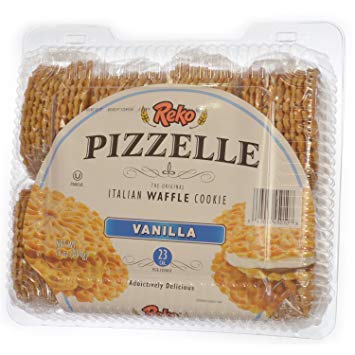 Authentic Italian Reko Pizzelle Waffle Cookies - Vanilla Flavor, 16oz (Pack of 1) | Perfect for Holiday Gifts, Coffee Pairing & Dessert Platters
