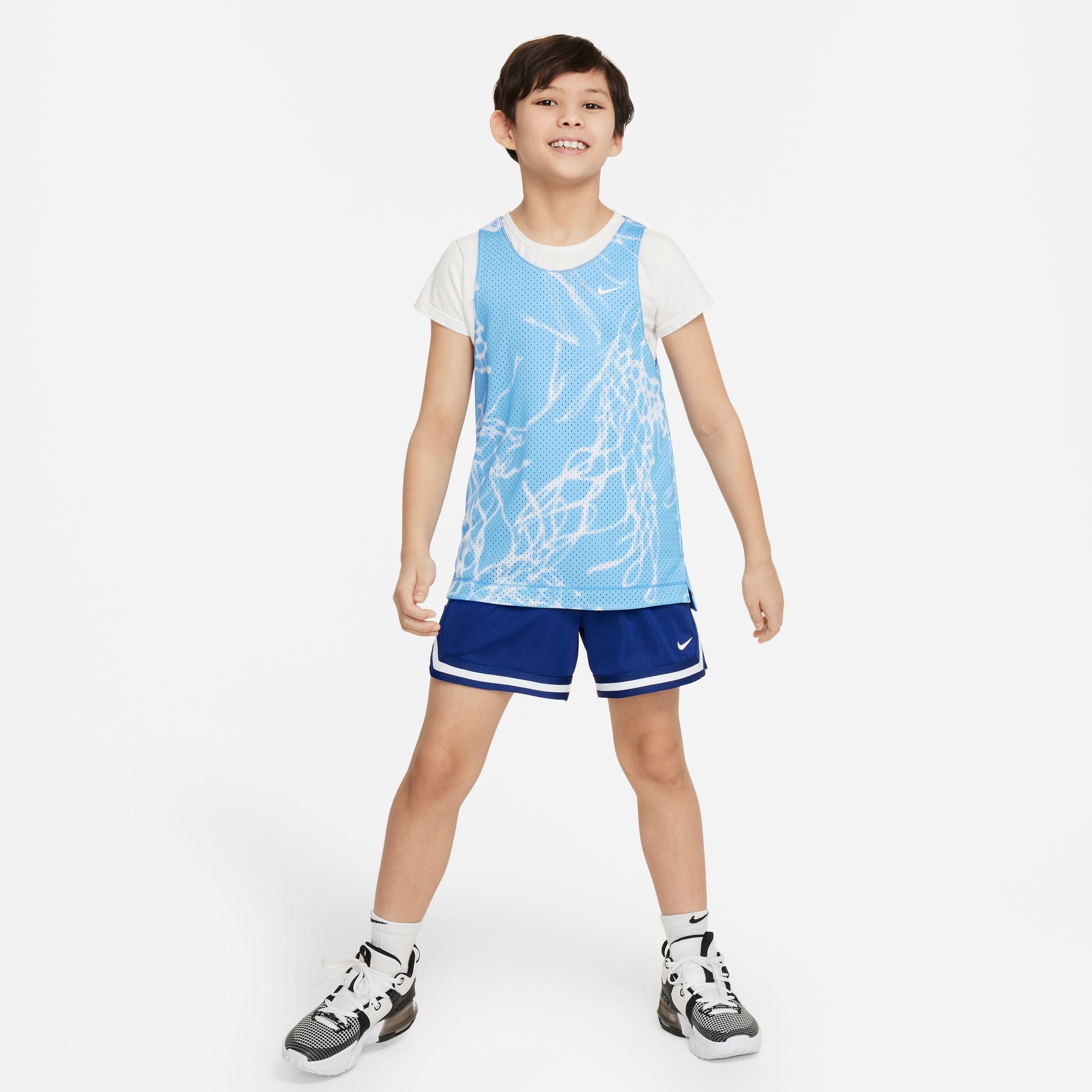 Nike Boys' Youth DNA 5 Basketball Shorts - Breathable Mesh Gym Shorts for Kids - Perfect for Basketball Practice, School PE & Casual Wear