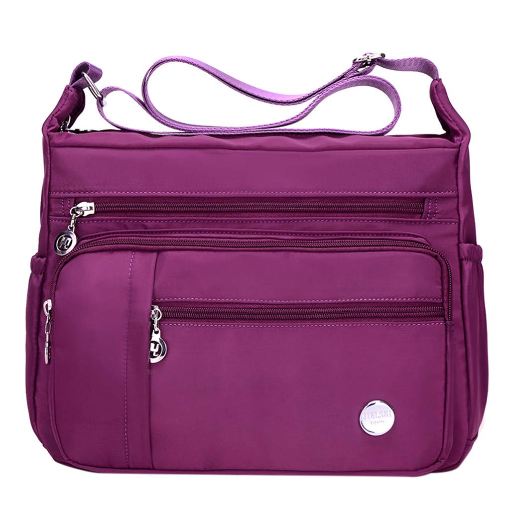 Waterproof Nylon Messenger Shoulder Bag for Women - Fashionable Crossbody Purse with Adjustable Strap - Perfect for Travel, Work, and Daily Use