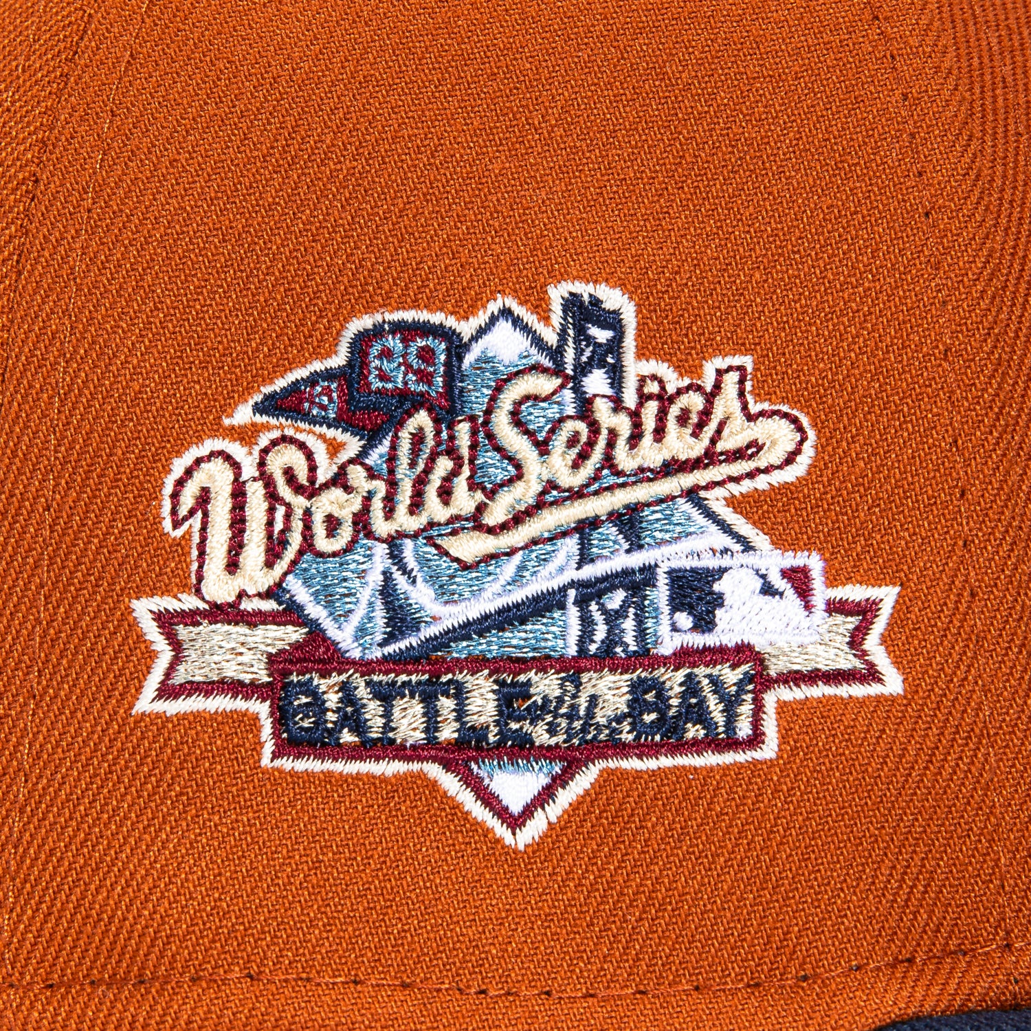 New Era 59Fifty San Francisco Giants Battle of the Bay Patch Logo Hat - Burnt Orange & Navy - Baseball Cap for Fans, Streetwear Fashion & Outdoor Activities
