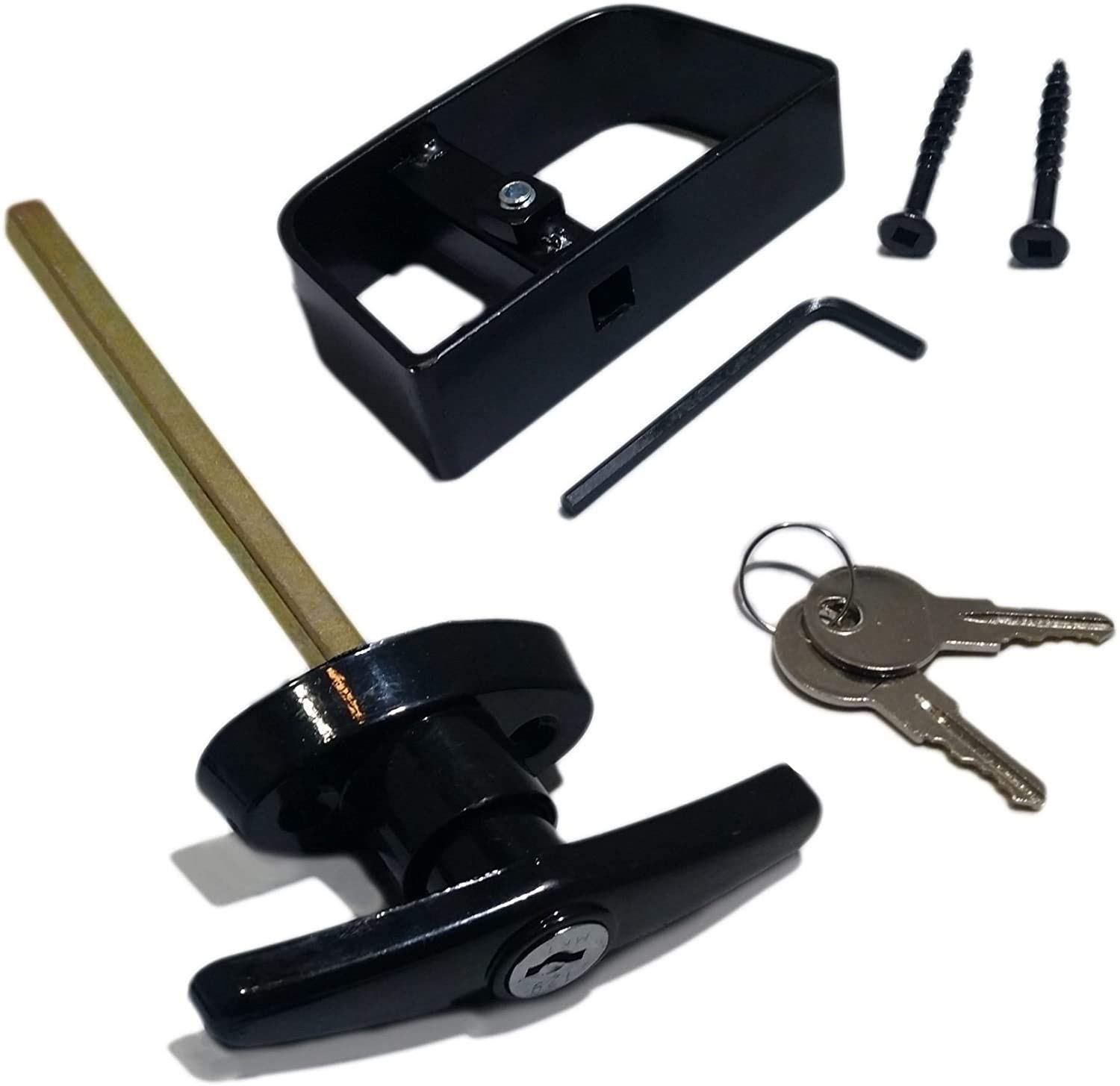 Heavy Duty Shed Door T-Handle Lock Kit with 5.5