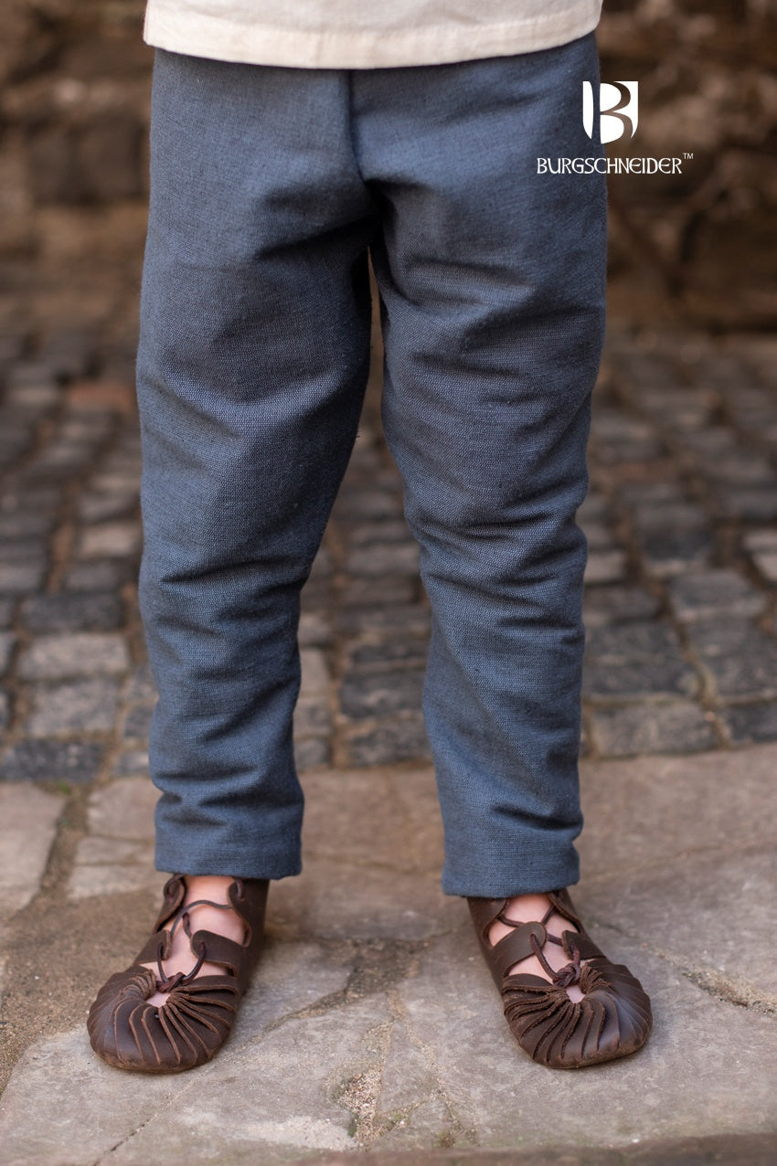 Viking Style Thorsberg Pants for Kids - Ragnarsson Grey | Medieval Reenactment & LARP Costume