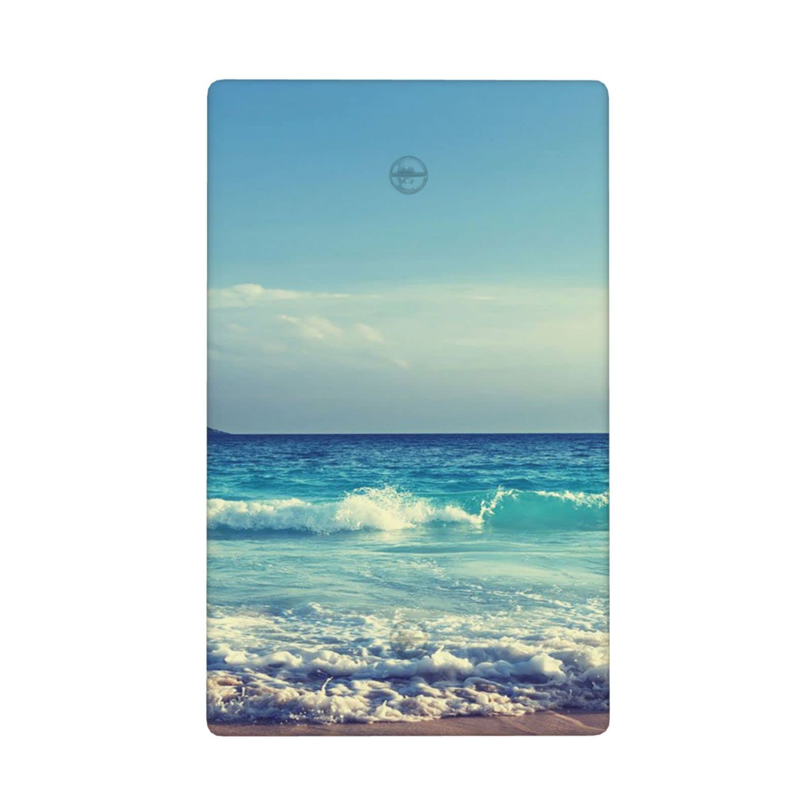 BRBFEPB Unbreakable Standard Size Beach Sea Water Light Switch Cover - Decorative Wall Plate Outlet Cover for Bathroom, Poolside & Coastal Home Decor