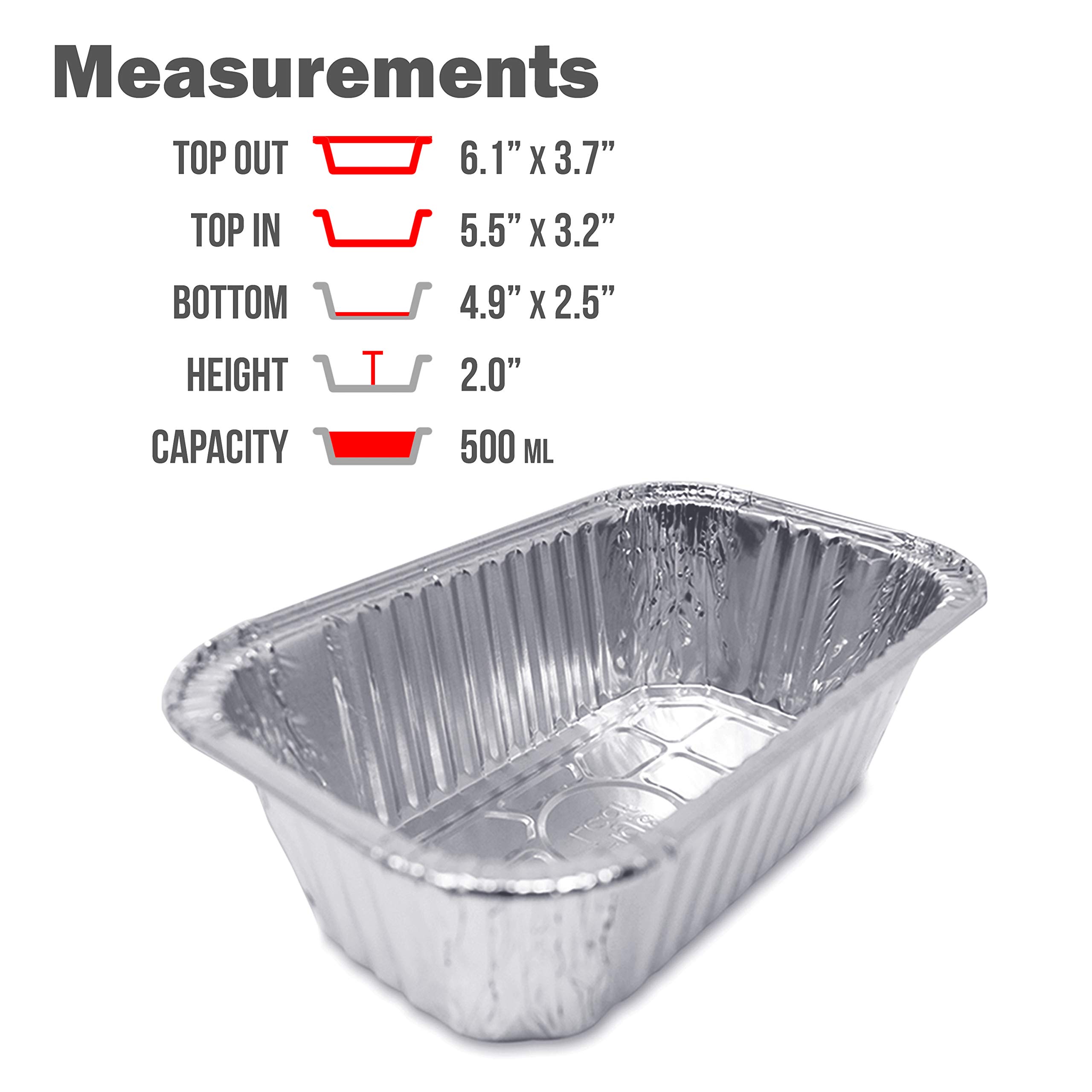 100 Pack Premium 1-LB Bread Loaf Baking Pans | 6