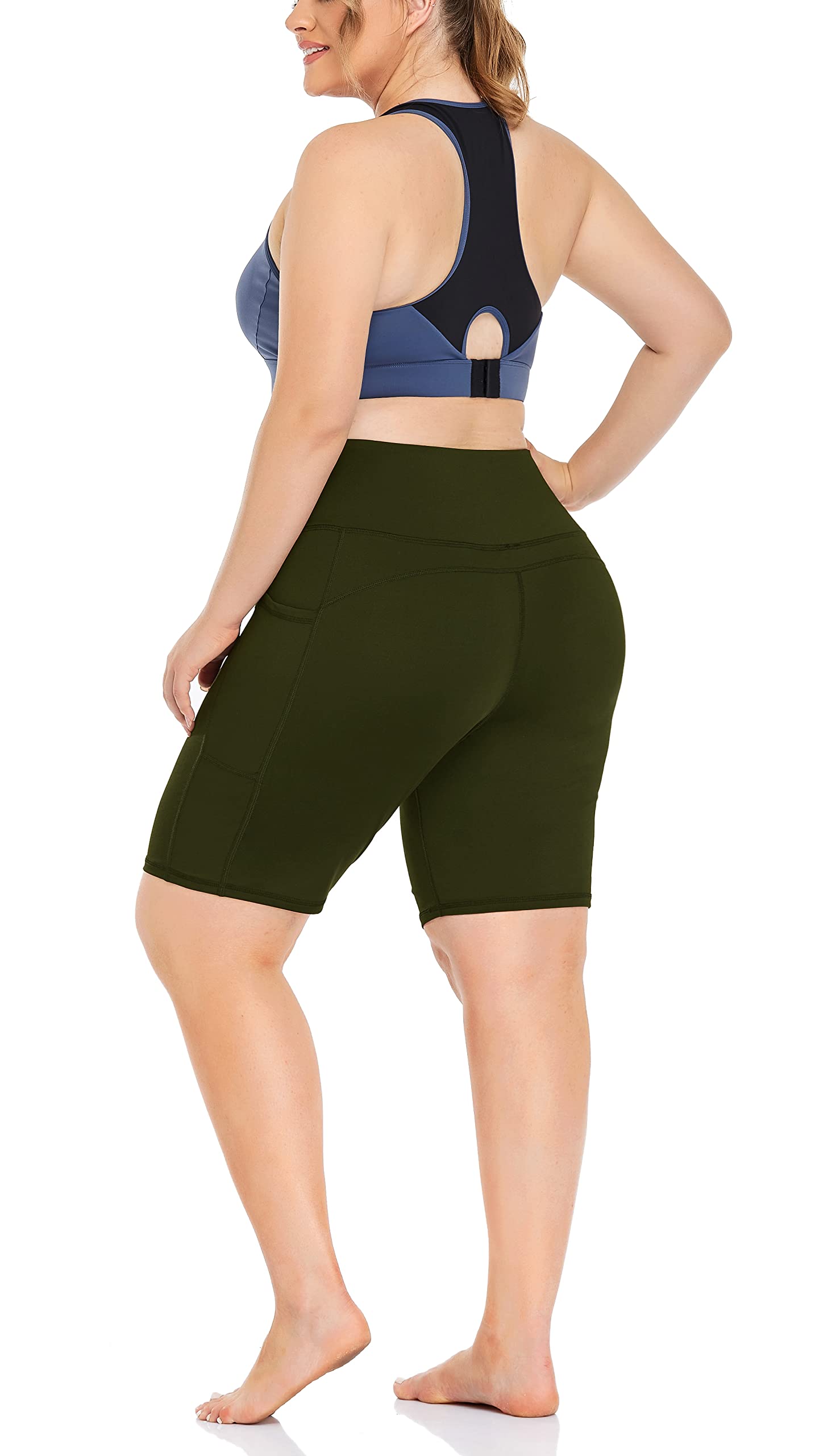 ZERDOCEAN Women's Plus Size High Waist Biker Shorts - 8