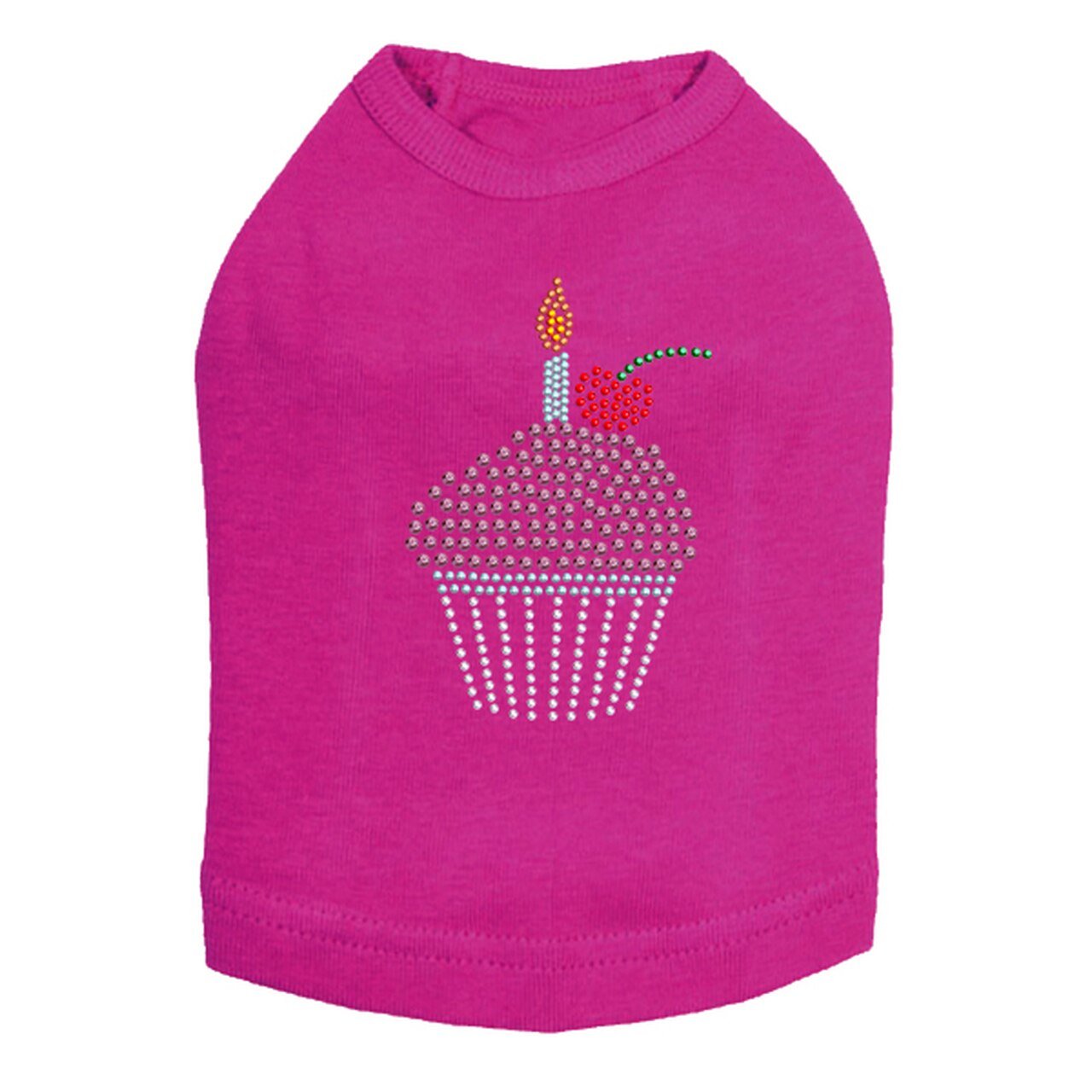 Sparkling Rhinestone Cupcake Tank Top for Women - Multiple Colors - Perfect for Parties, Weddings & Special Occasions
