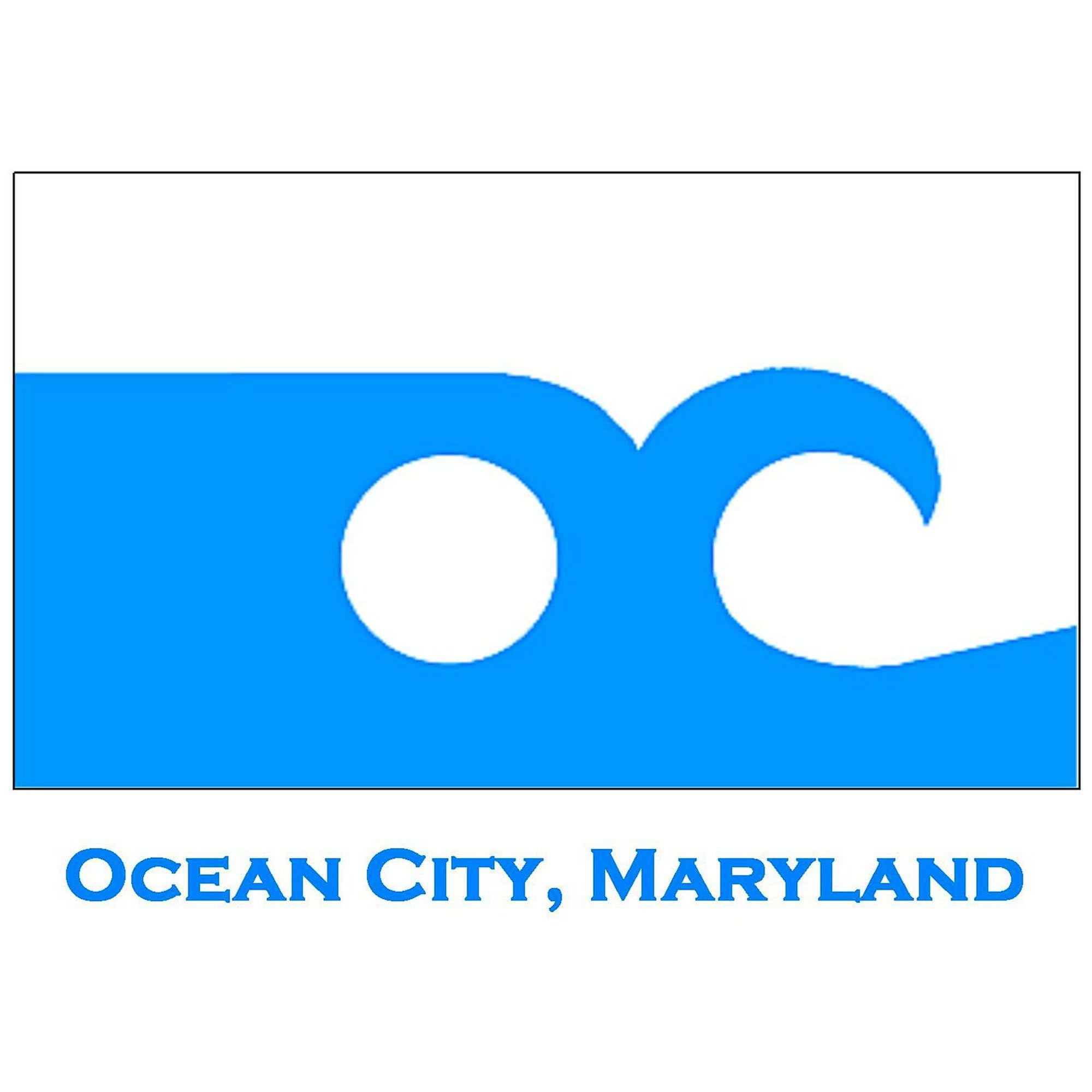 Ocean City MD Flag Rectangle & Oval Car Bumper Stickers - Waterproof Decals for Cars, Laptops, Windows | Show Your Maryland Pride at Beaches, Road Trips & Tailgating