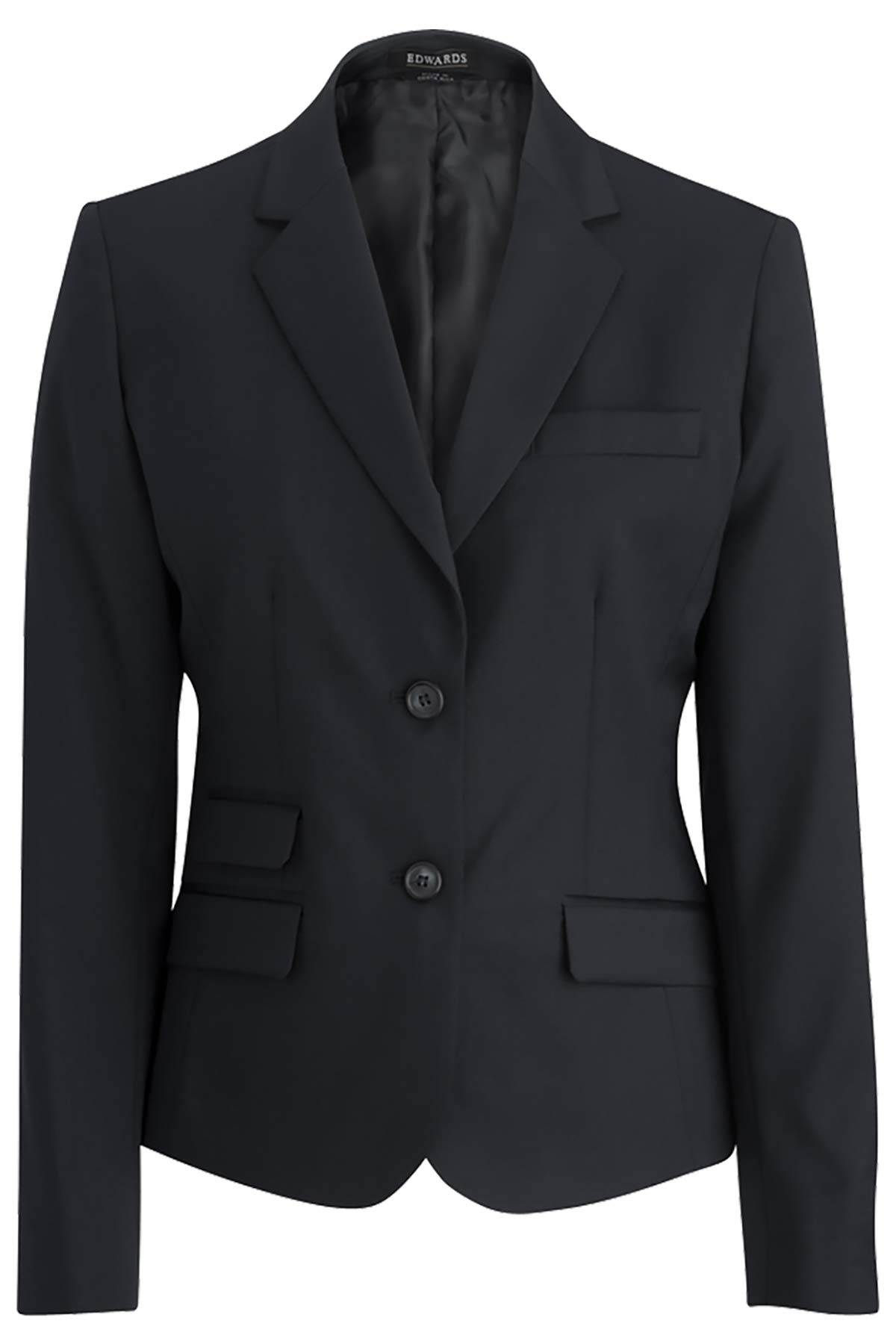 Edwards Women's Redwood & Ross Waist-Length Suit Coat - Black Onyx, Size 8 - Elegant Formal Blazer for Office, Business Meetings & Special Occasions