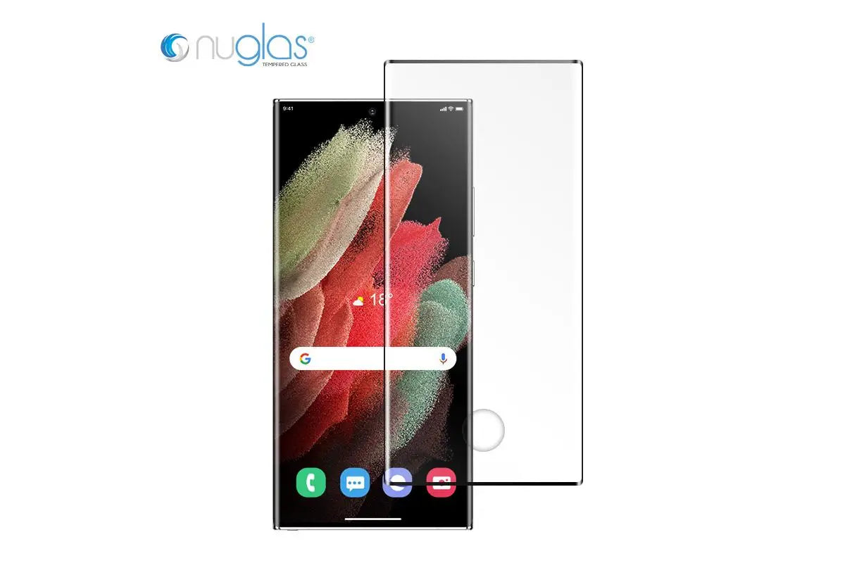 Nuglas Tempered Glass Screen Protector for Samsung Galaxy S22 Ultra - 9H Hardness, HD Clear, Anti-Scratch, Bubble-Free - Perfect for Work, Gaming & Daily Use