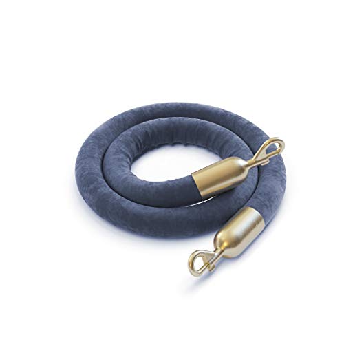Grey Rope with Satin Brass Snap Ends