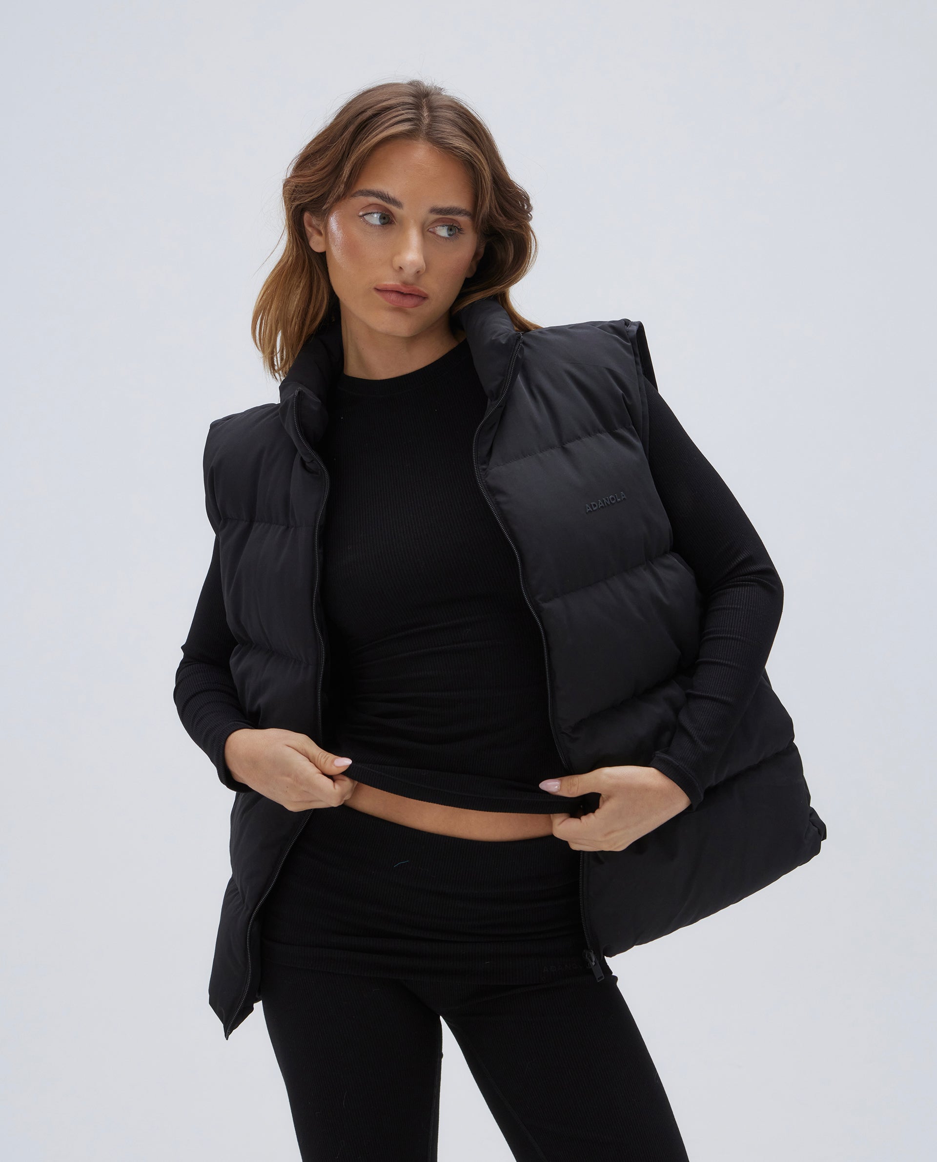 Black Padded Oversized Gilet Vest - Warm Winter Layering Piece for Women | Cozy Outdoor & Casual Wear