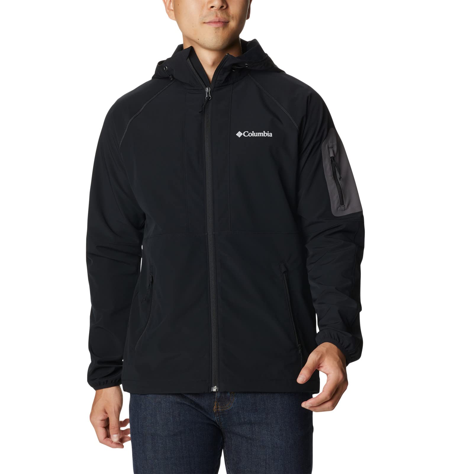 Columbia Men's Tall Heights Water-Resistant Softshell Hooded Jacket for Hiking & Outdoor Adventures