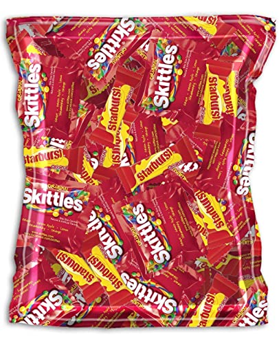 SKITTLES & STARBURST Candy Variety Pack - 14lb Bulk Assortment of Original Fruity Flavors | Perfect for Halloween, Party Favors, Office Snacks & Movie Night Treats