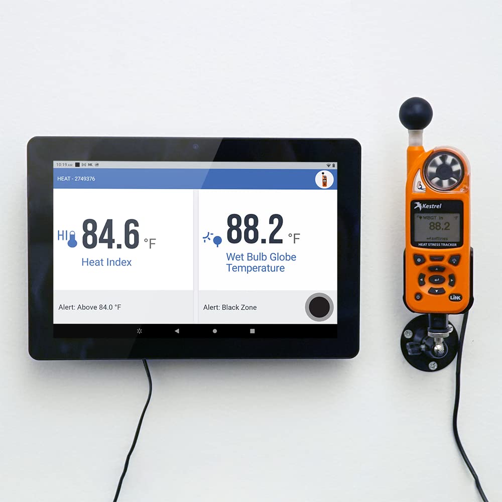 Kestrel 5500 Heat Stress WBGT Monitor with Environmental Sensors for Outdoor Work, Sports & Industrial Safety - Track Temperature, Humidity, Wind Speed & More
