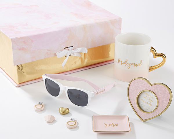 Will You Be My Bridesmaid Gift Box Set - Elegant Pink & Gold Proposal Kit for Wedding Party - Perfect for Bridal Shower, Bachelorette Party & Proposal Gifts