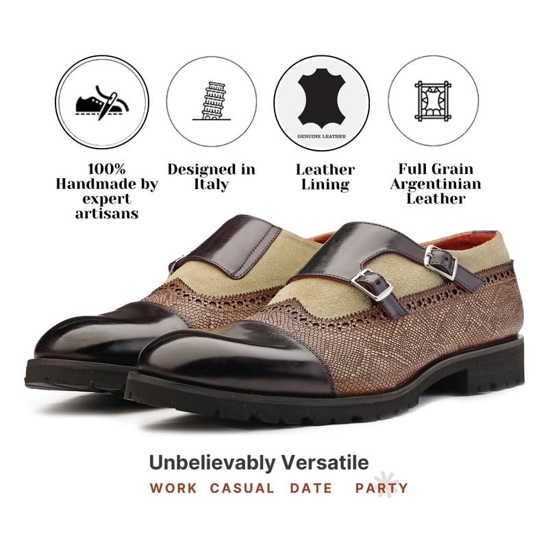 Men's Lightweight Handcrafted Full Grain Leather Loafers - Business Casual Dress Shoes with AirFlexLite Technology | Perfect for Office, Weddings & Formal Events