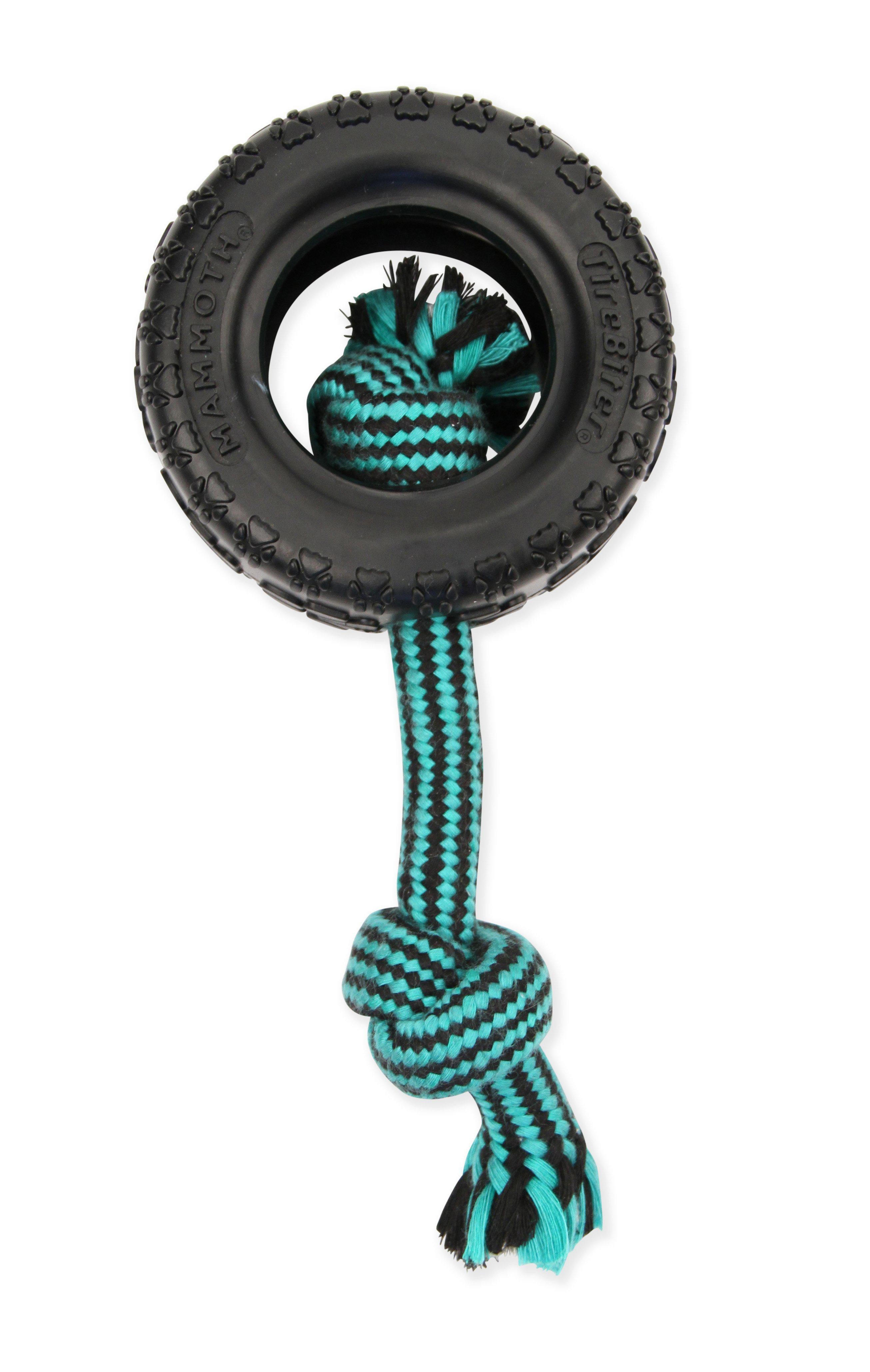 Tirebiter II Large 6 Dog Chew Toy with Rope - Durable Interactive Play for Aggressive Chewers, Outdoor & Indoor Pet Training