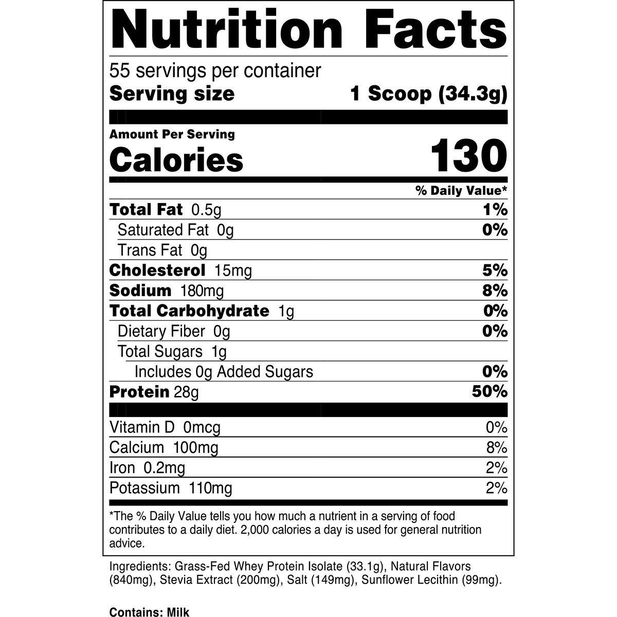 Transparent Labs 100% Grass Fed Whey Protein Isolate Powder - Premium Low Carb Protein Supplement for Muscle Recovery & Weight Loss - Ideal for Post-Workout, Smoothies & Baking