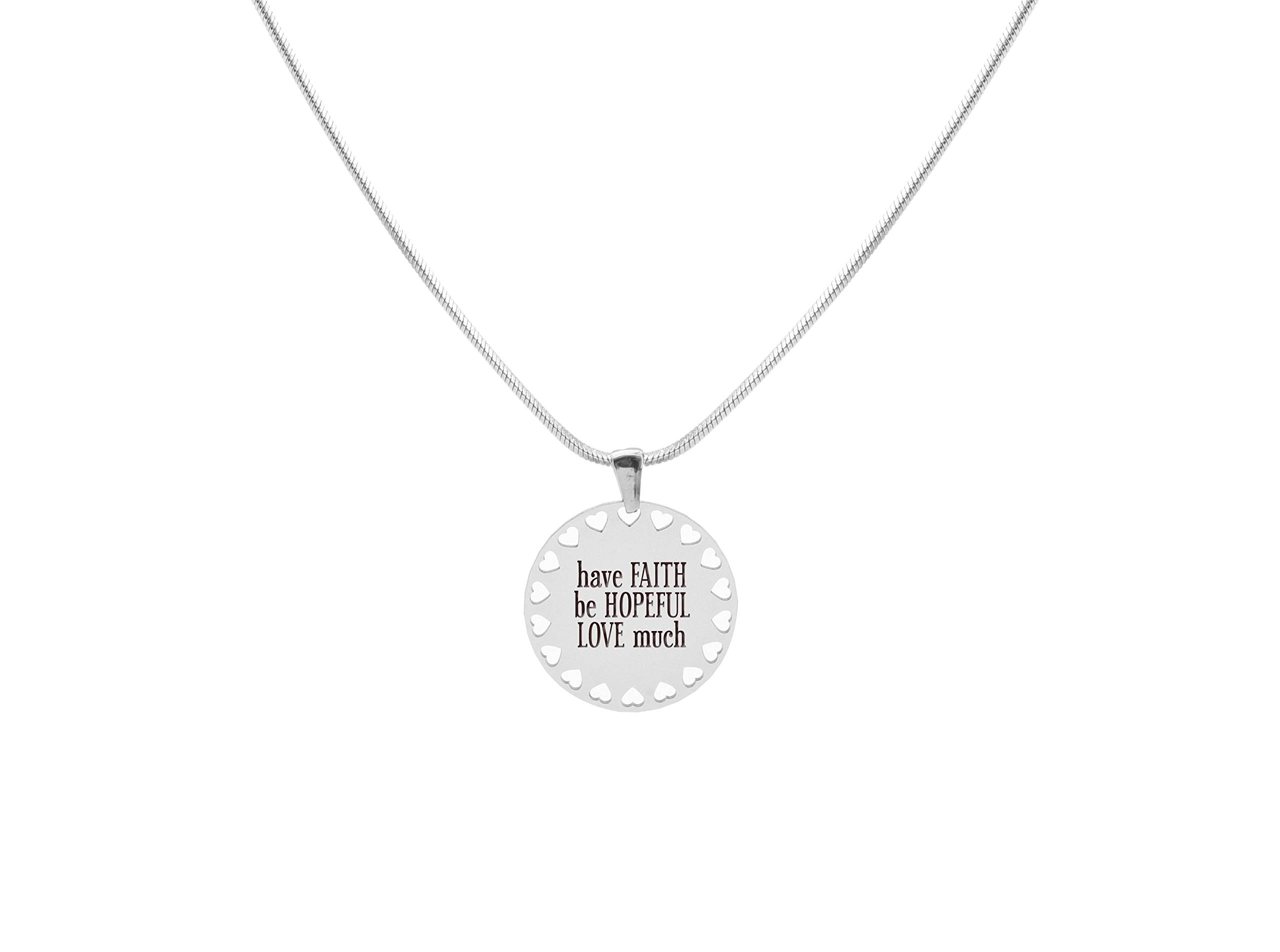 Hearts Inspirational Necklace for Women - Dainty Gold/Silver Love Pendant Jewelry Gift for Her - Perfect for Valentine's Day, Anniversary & Everyday Wear