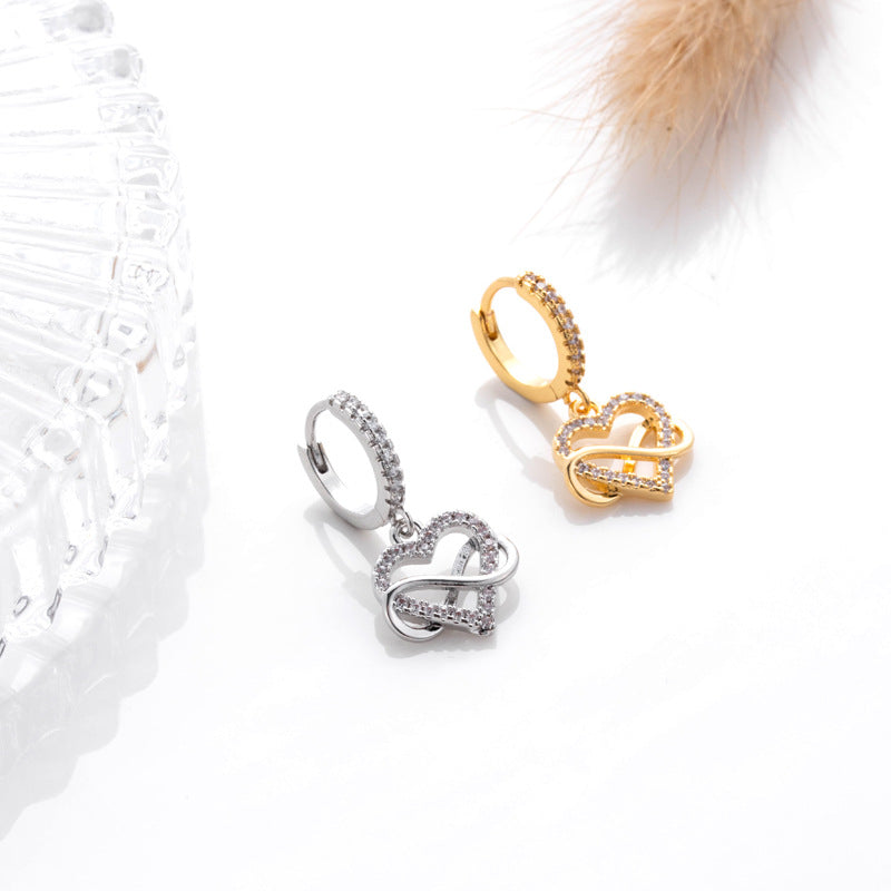 18K Gold Cartilage Huggie Hoop Earrings for Women - Sparkly Minimalist Earrings | HSPJ404 | Perfect for Everyday Wear, Parties & Gifts