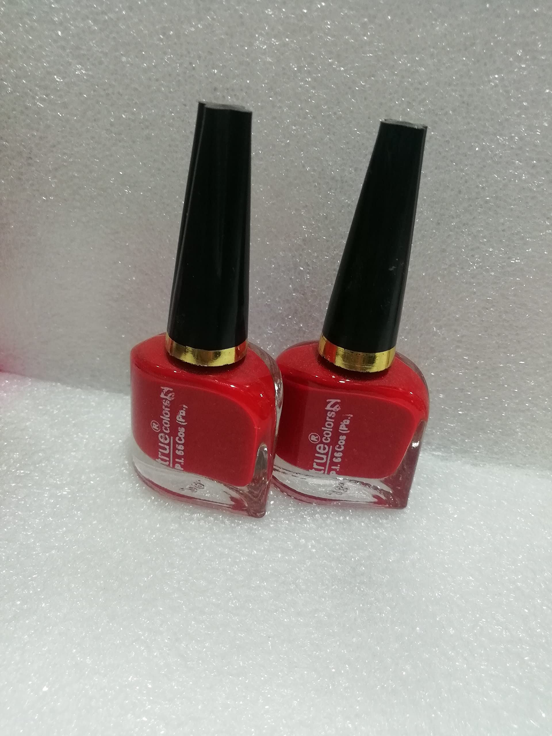 True Red Nail Polish - Long Lasting & Chip Resistant Nail Enamel (Pack of 2) - Perfect for Parties, Weddings & Everyday Wear