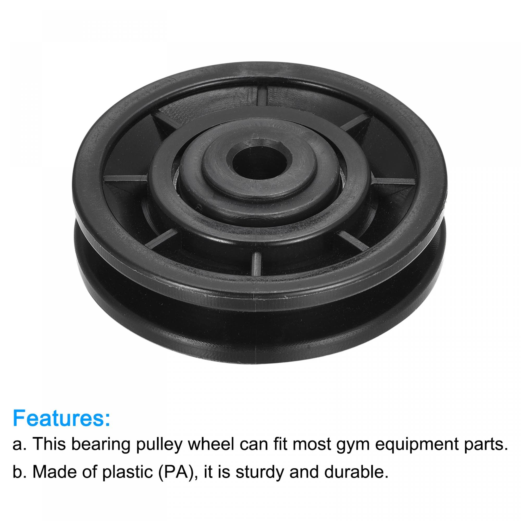 uxcell 70mm Bearing Pulley Wheel - Heavy Duty Cable Pulley System for Fitness Equipment, Gym Machines, Home Workout Accessories - Perfect for Weight Training, CrossFit, and DIY Cable Machine Upgrades