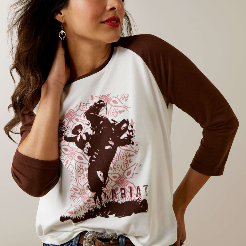 Ariat Wild Ride Tee - Western Style Short Sleeve T-Shirt for Men & Women - Comfortable Cotton Shirt for Rodeo, Horseback Riding & Casual Wear