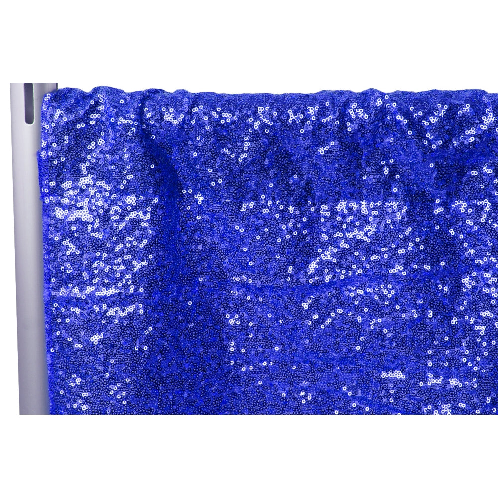 Glitz Sequin 10ft x 52in Royal Blue Drape Backdrop Panel for Party Decor, Photo Booth, Stage Background & Event Photography