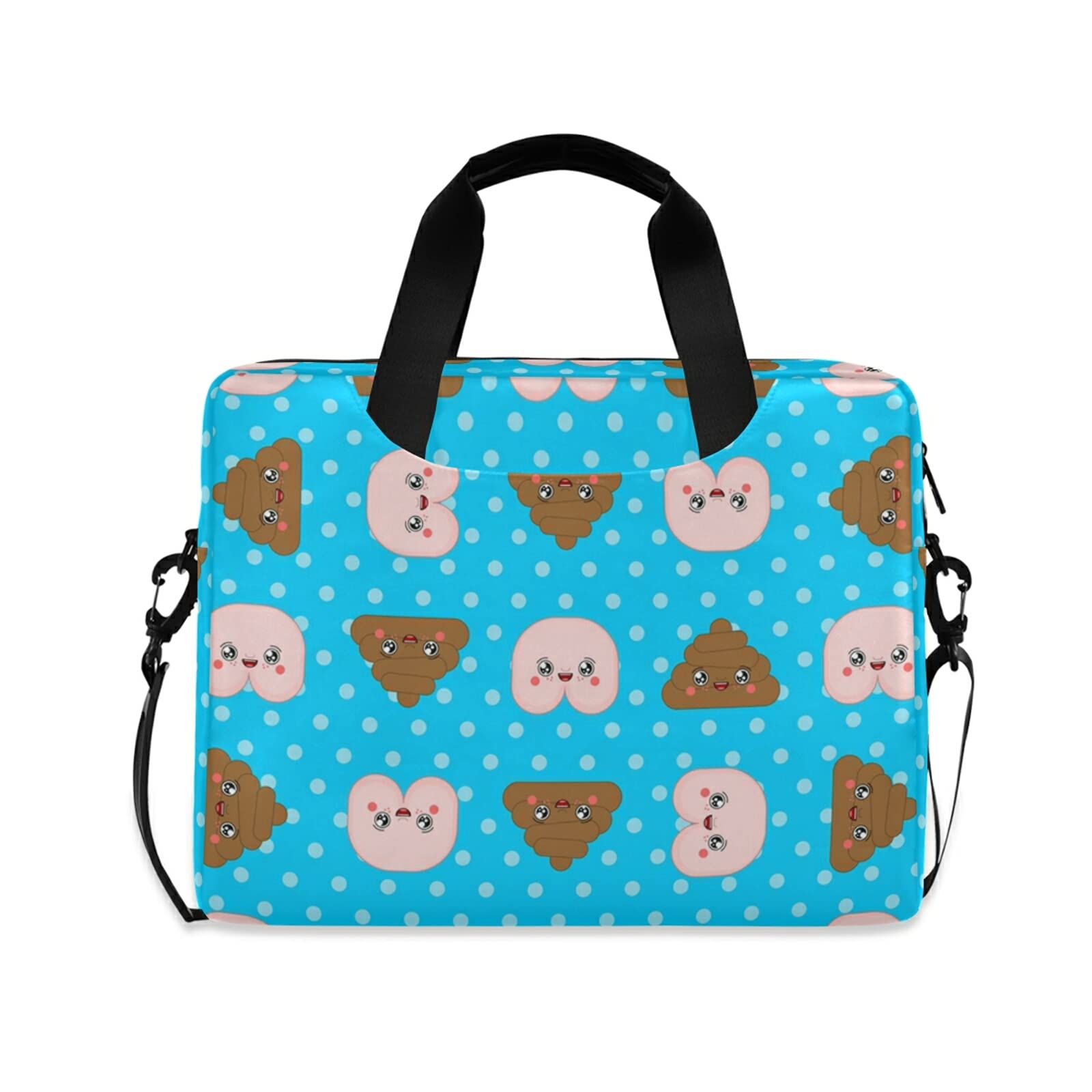 Stylish Gold Moon Sun Stars Print 15.6-Inch Laptop Tablet Shoulder Bag - Perfect for Work, School & Travel