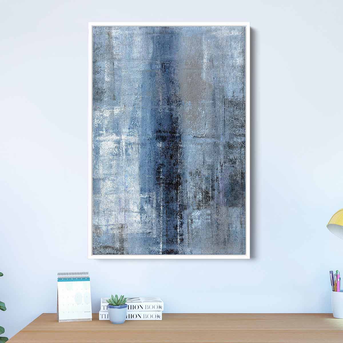 Blue Abstract Wall Art Canvas Painting - Modern Home Decor for Living Room, Bedroom & Office - Premium Quality 7007