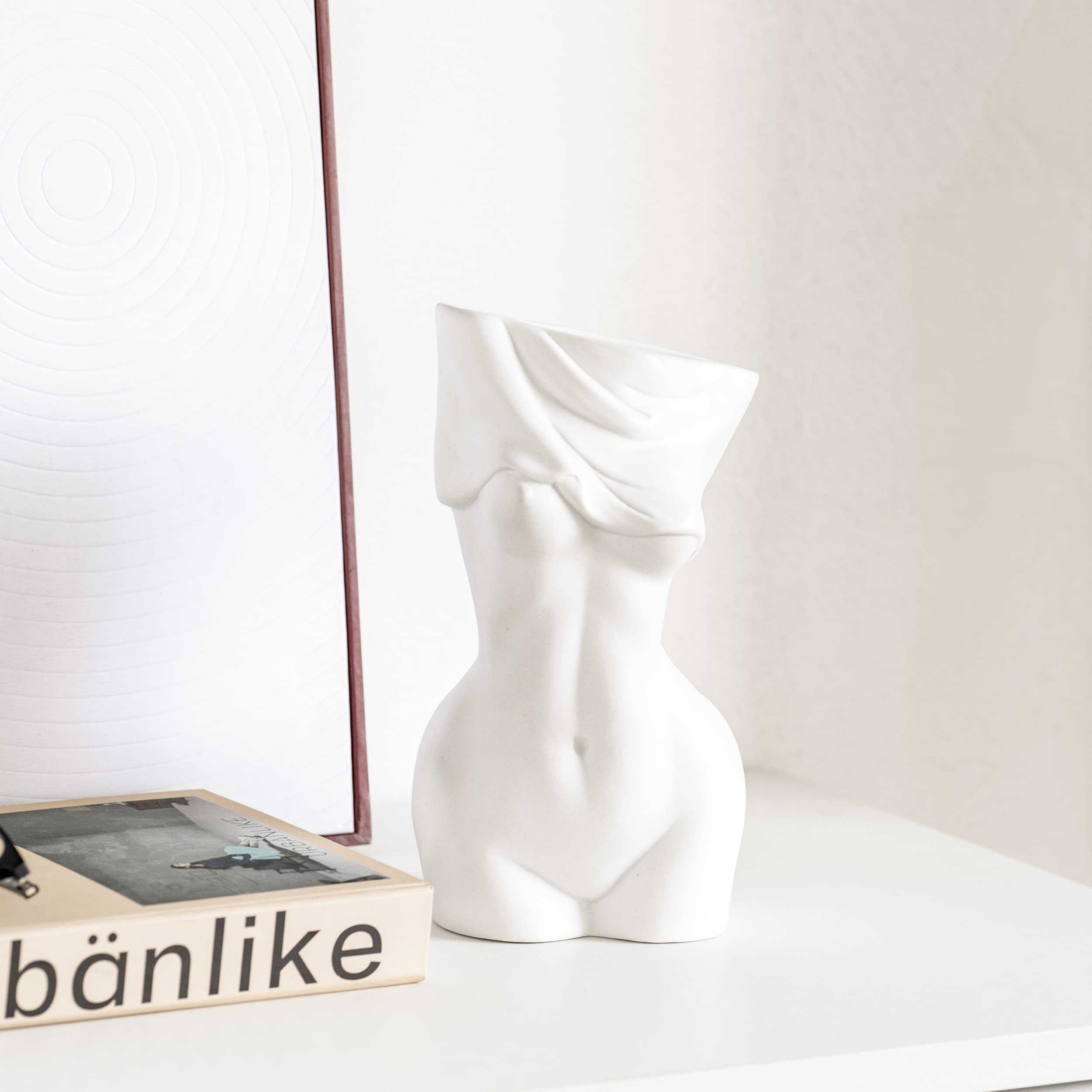 Elegant Feminine Body Vases - Unique Curve Ceramic Vases for Flowers | Modern Bohemian Home Decor | Perfect for Living Room, Bedroom & Wedding Centerpieces