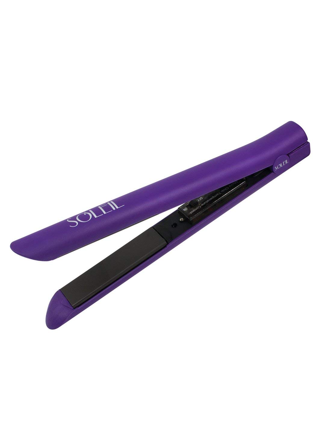 Soleil Ceramic Hair Straightener - Purple | Professional Flat Iron for Smooth, Shiny Hair | Perfect for Home & Salon Styling