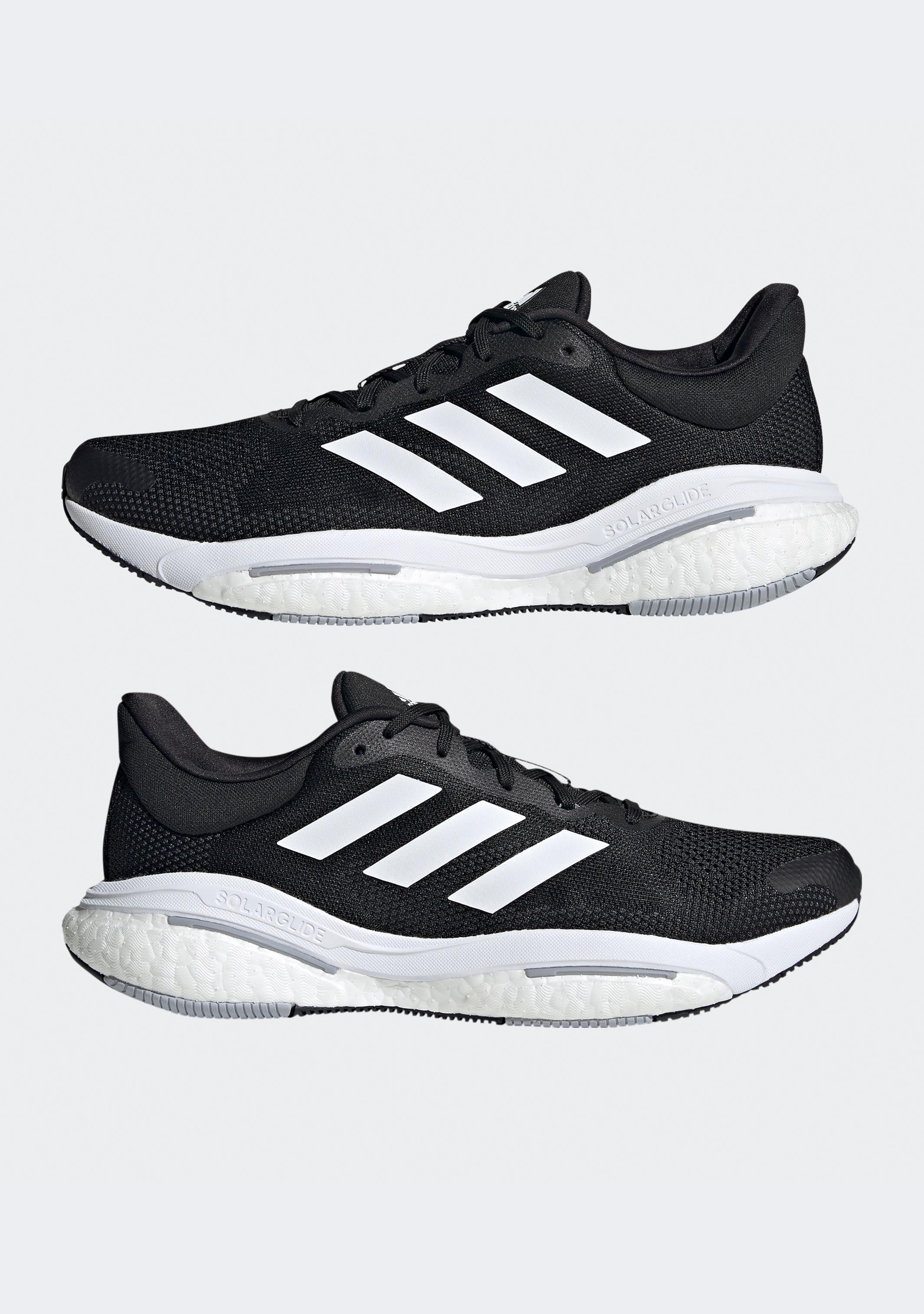 Adidas Men's Solarglide 5 Running Shoes - Lightweight Cushioned Sneakers for Jogging, Gym & Daily Wear | Breathable Mesh & Boost Technology