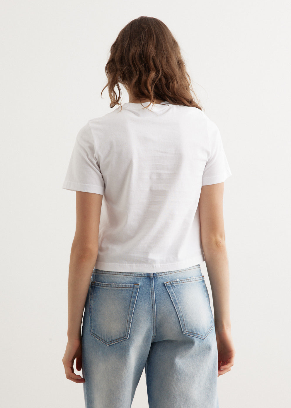 Anchor Embroidery Panelled Cropped T-Shirt for Women - Trendy Summer Fashion Top for Casual Outings & Streetwear Style