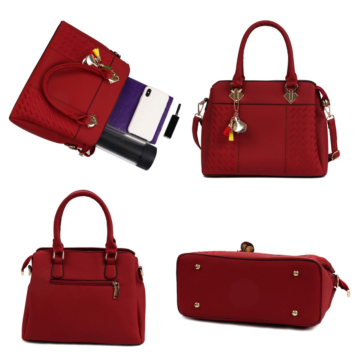 Poxas Women's Crossbody Bag with Top Handle - Stylish Shoulder Purse & Wallet for Everyday Use, Travel, and Work
