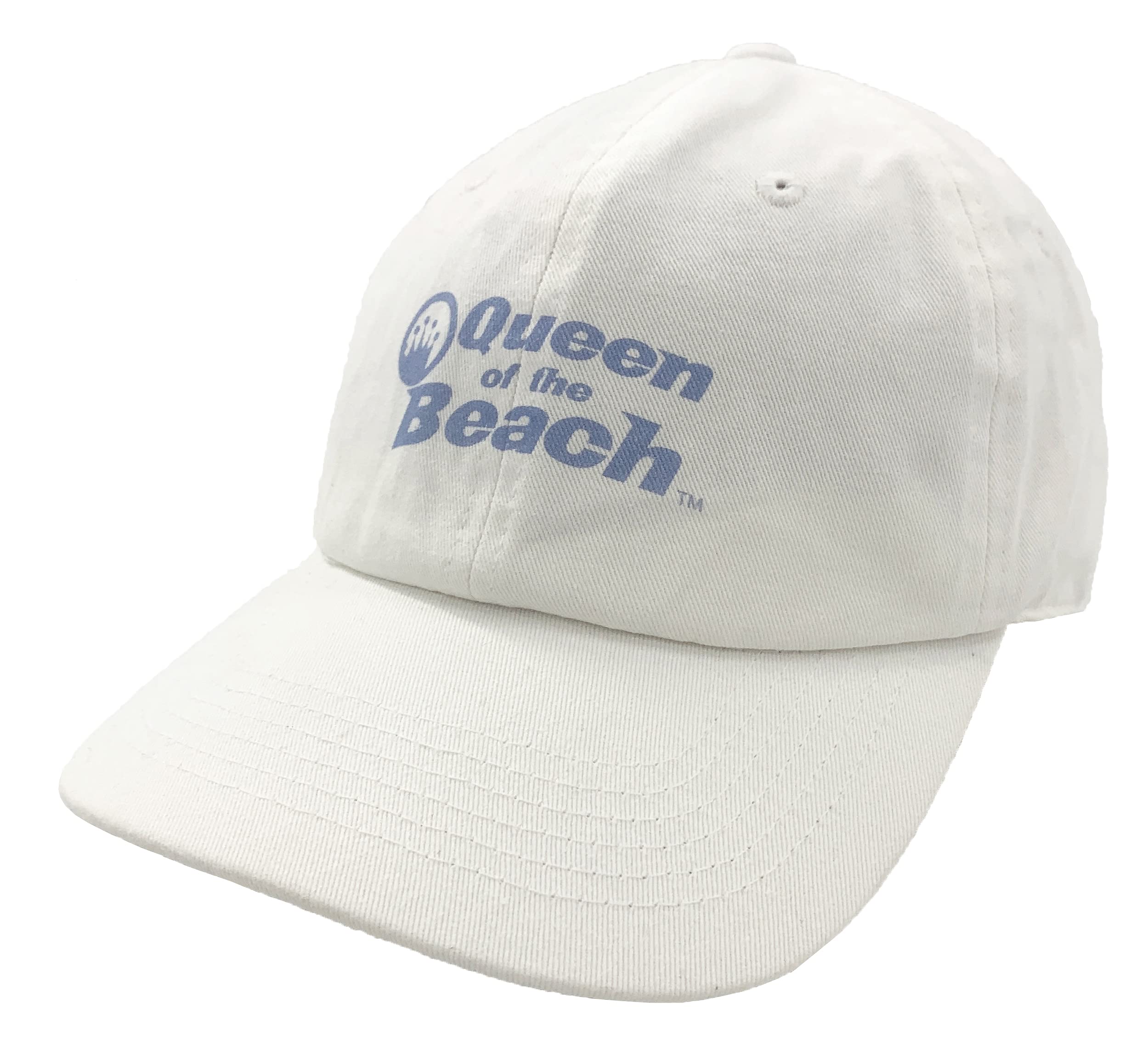Queen of The Beach Miramar Printed Dad Hat - Adjustable Cotton Baseball Cap for Women & Men - Perfect for Beach, Travel, and Outdoor Activities